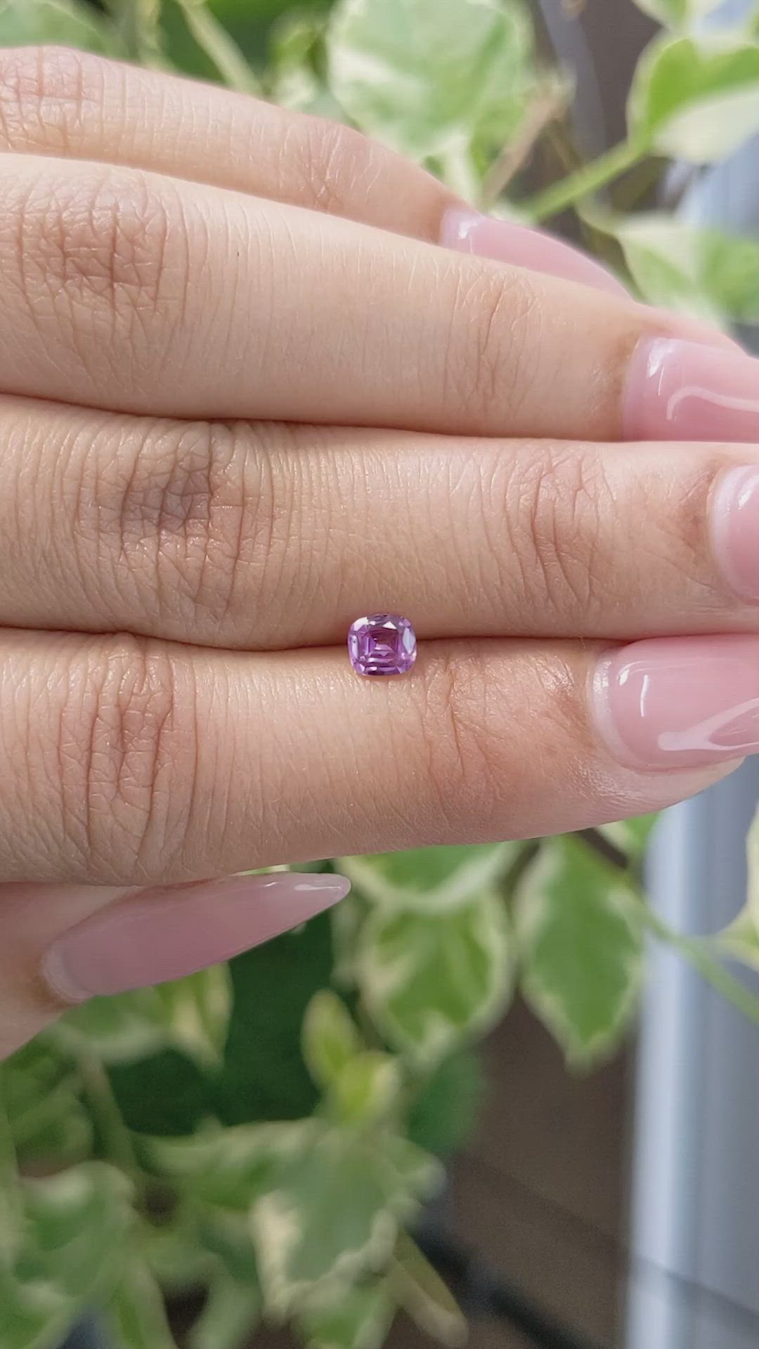 0.44 Ct. Purple Sapphire from Ceylon (Sri Lanka) Size Video