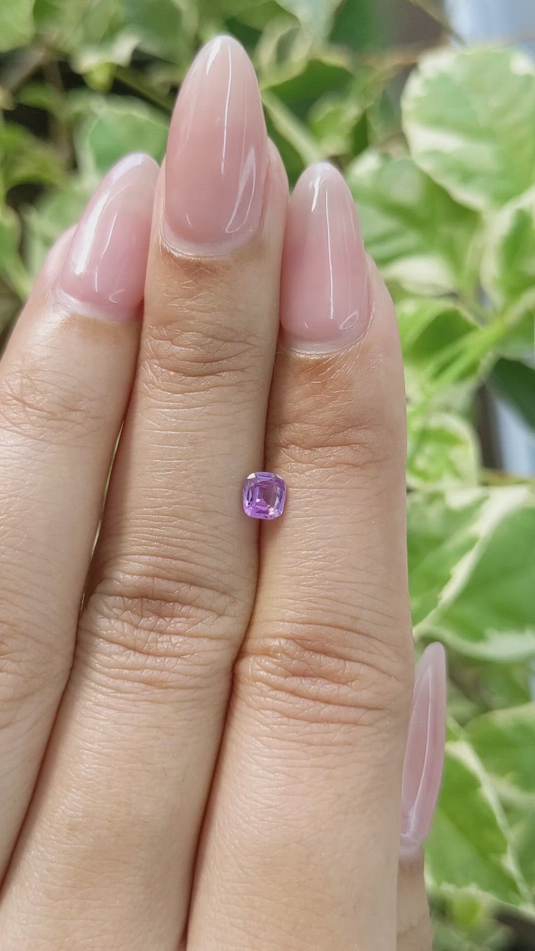 0.44 Ct. Purple Sapphire from Ceylon (Sri Lanka) Size Video