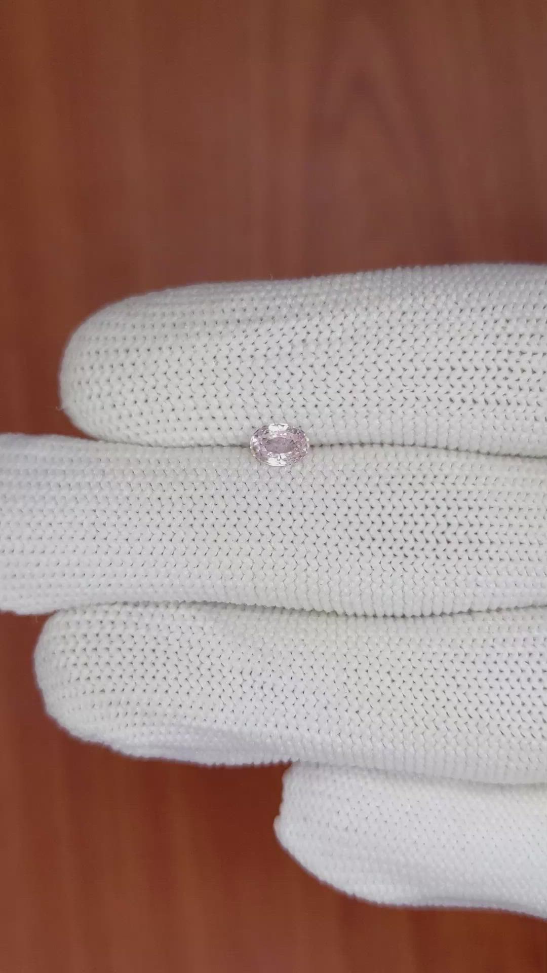 0.54 Ct. Pink Sapphire from Ceylon (Sri Lanka) Size Video
