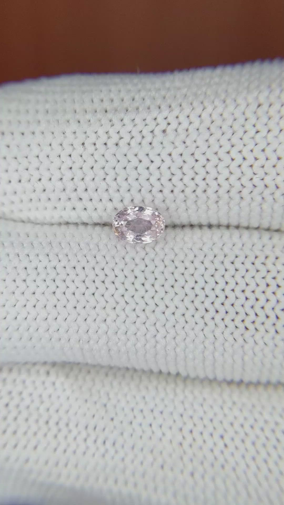 0.54 Ct. Pink Sapphire from Ceylon (Sri Lanka) Size Video