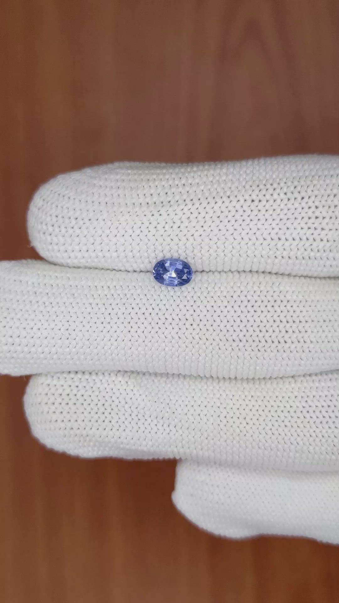 0.51 Ct. Blue Sapphire from Ceylon (Sri Lanka) Size Video