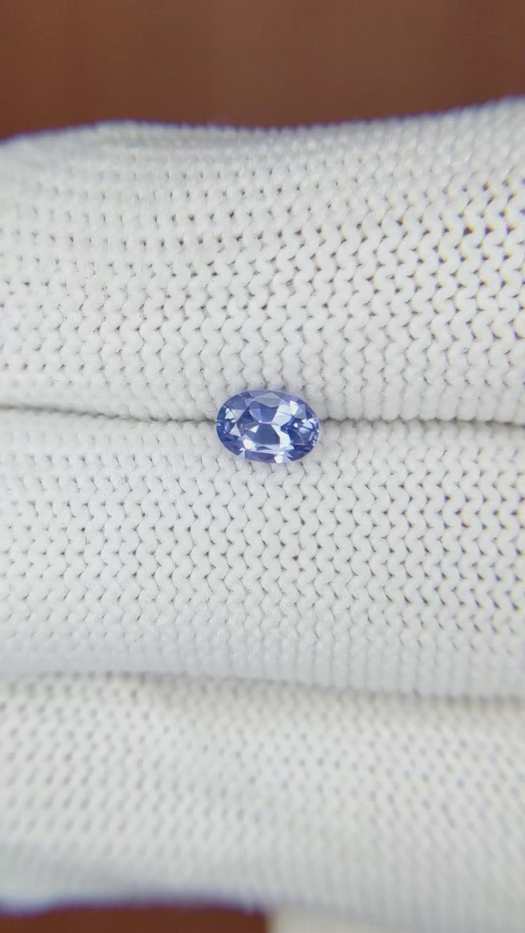 0.51 Ct. Blue Sapphire from Ceylon (Sri Lanka) Size Video