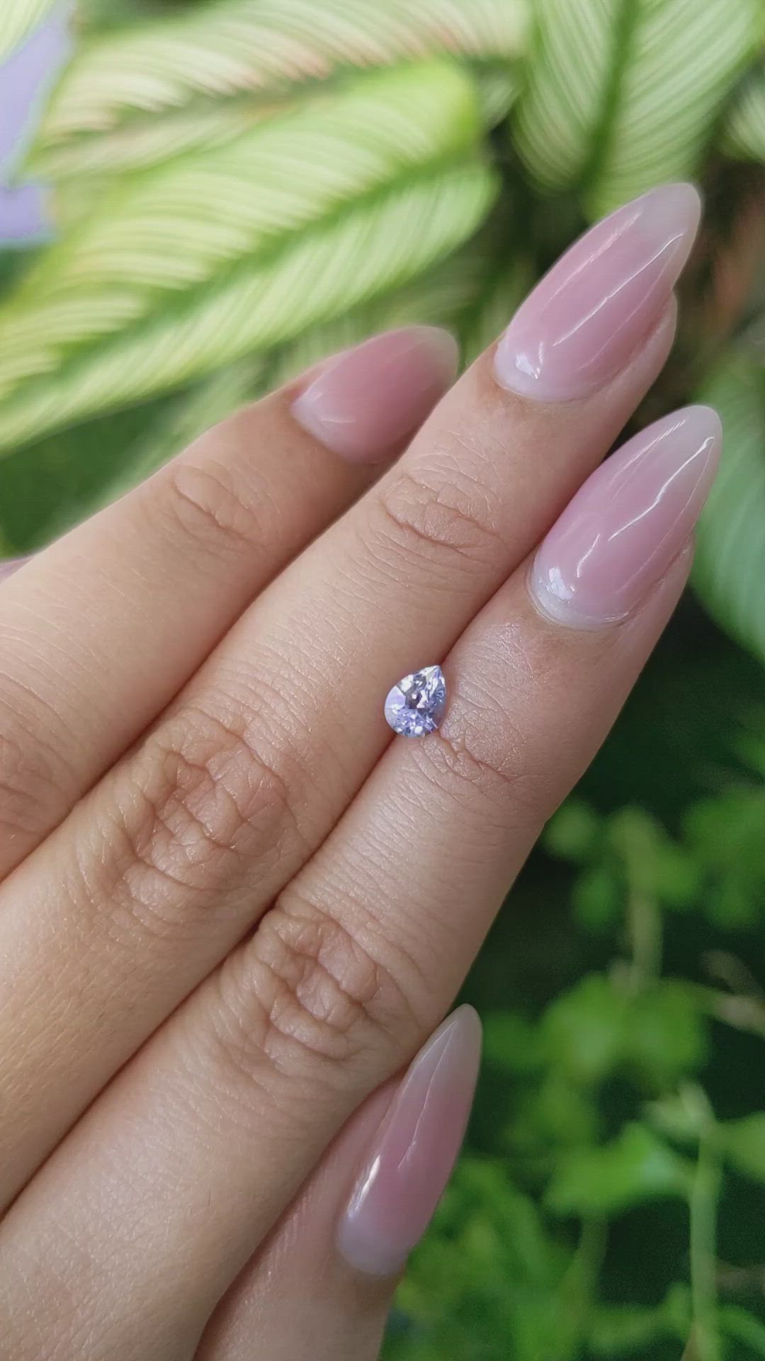 0.53 Ct. Purple Sapphire from Ceylon (Sri Lanka) Size Video