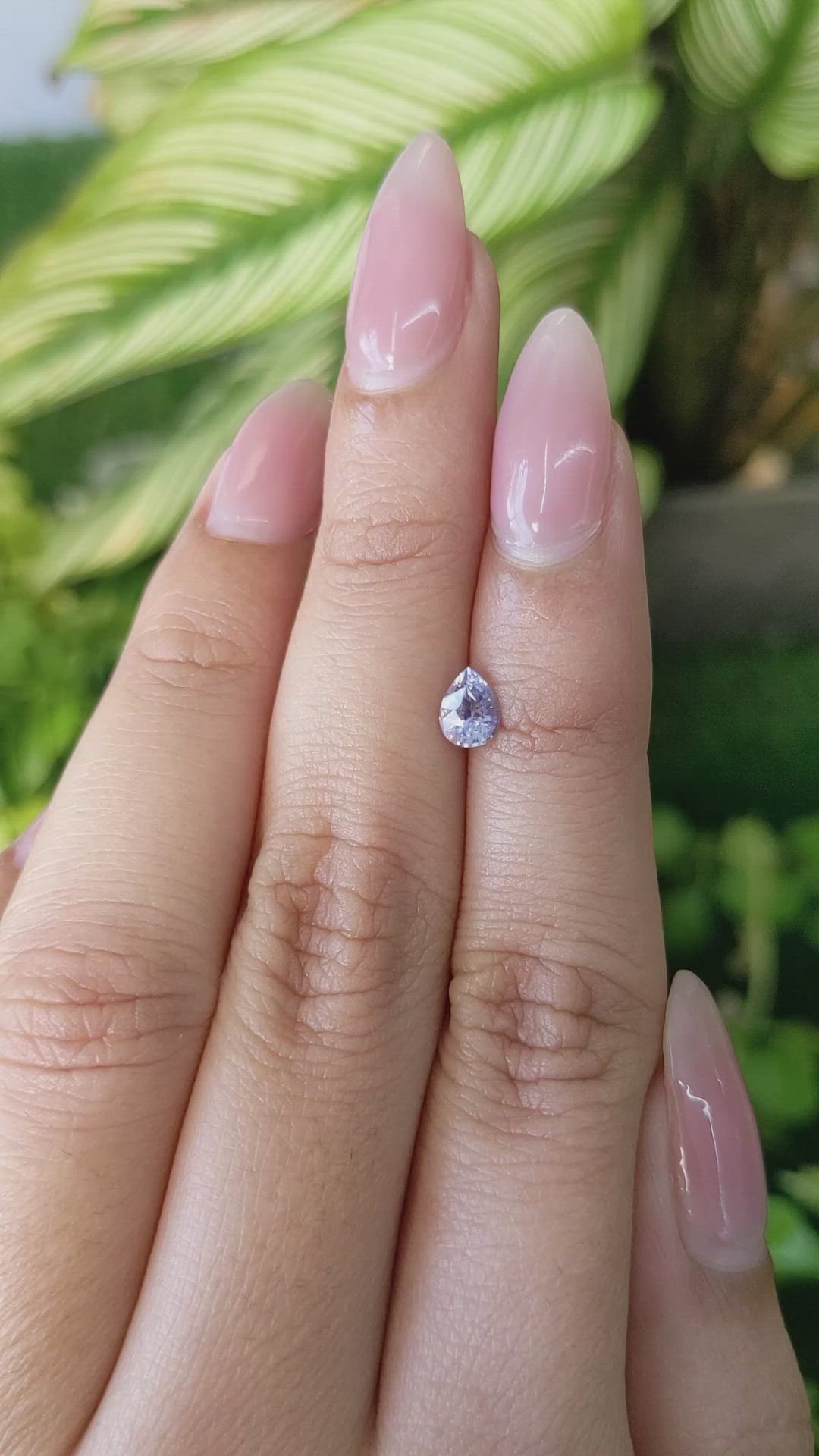 0.53 Ct. Purple Sapphire from Ceylon (Sri Lanka) Size Video
