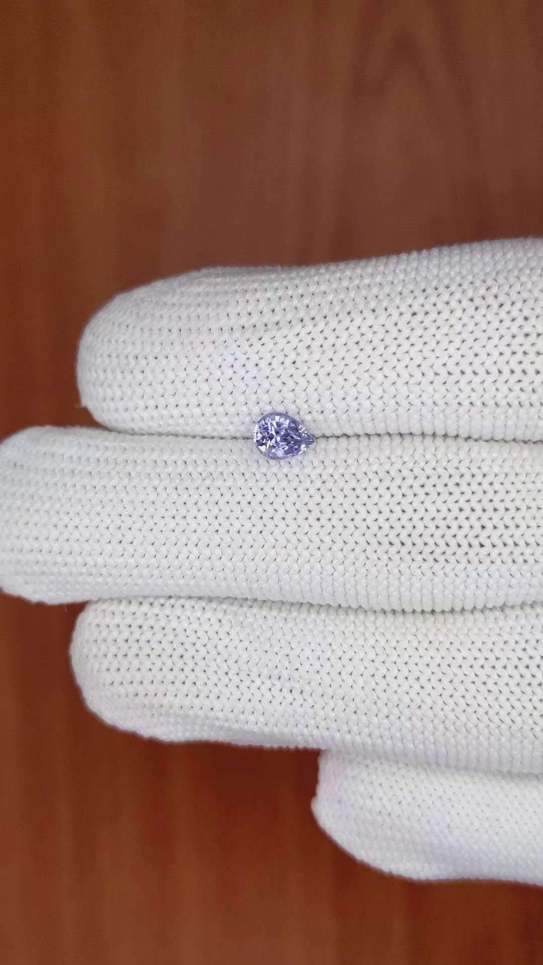 0.53 Ct. Purple Sapphire from Ceylon (Sri Lanka) Size Video