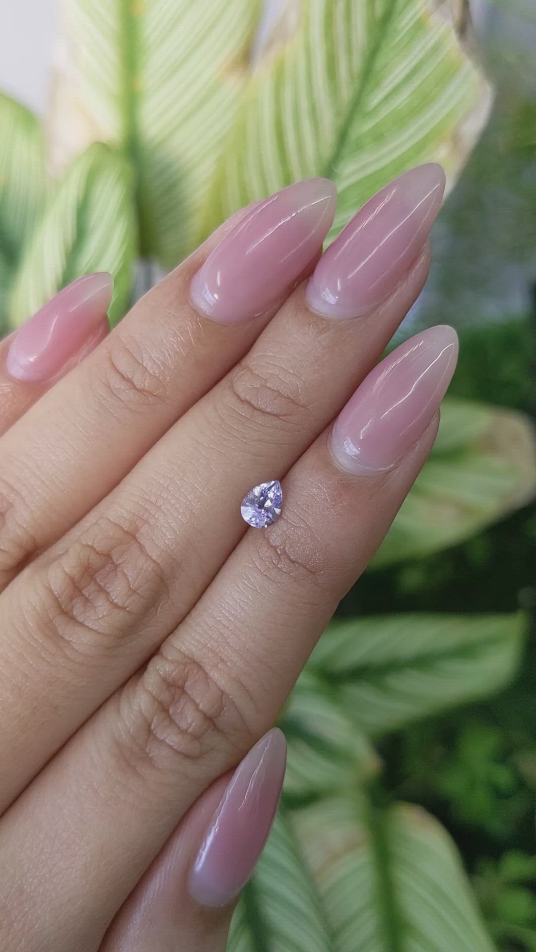 0.53 Ct. Purple Sapphire from Ceylon (Sri Lanka) Size Video