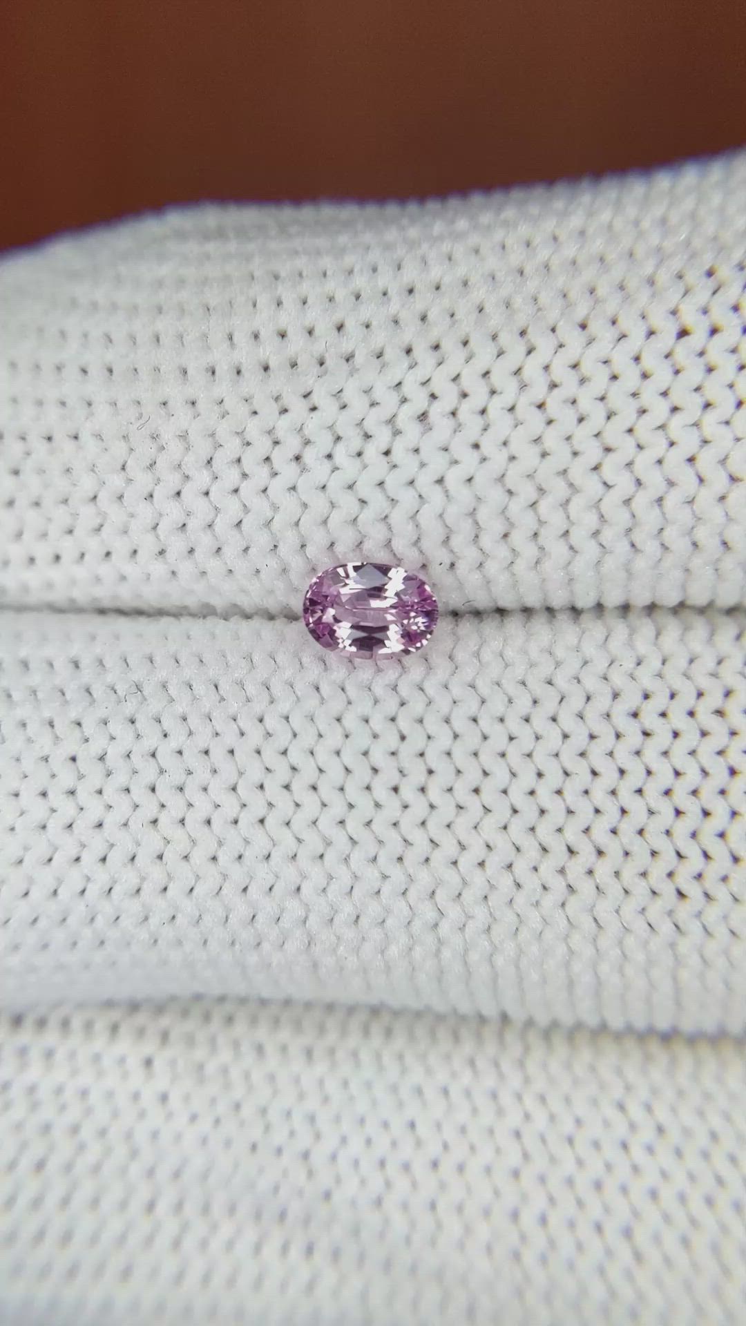 0.47 Ct. Pink Sapphire from Ceylon (Sri Lanka) Size Video