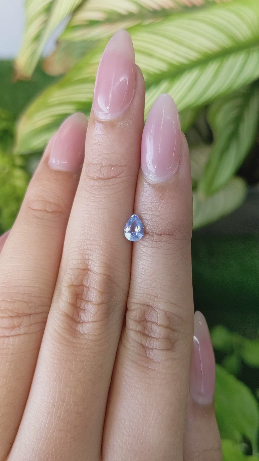 0.52 Ct. Blue Sapphire from Ceylon (Sri Lanka) Size Video