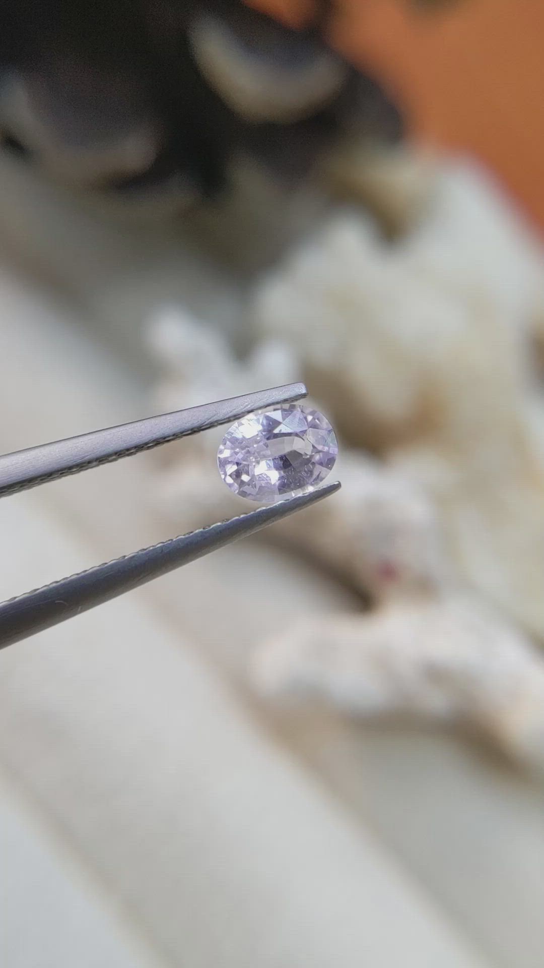 0.55 Ct. Purple Sapphire from Ceylon (Sri Lanka) Size Video