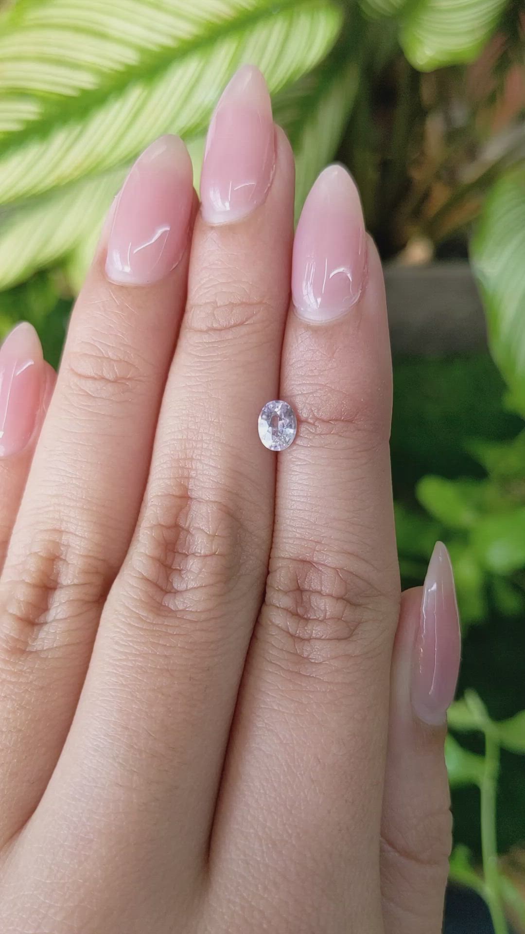 0.55 Ct. Purple Sapphire from Ceylon (Sri Lanka) Size Video