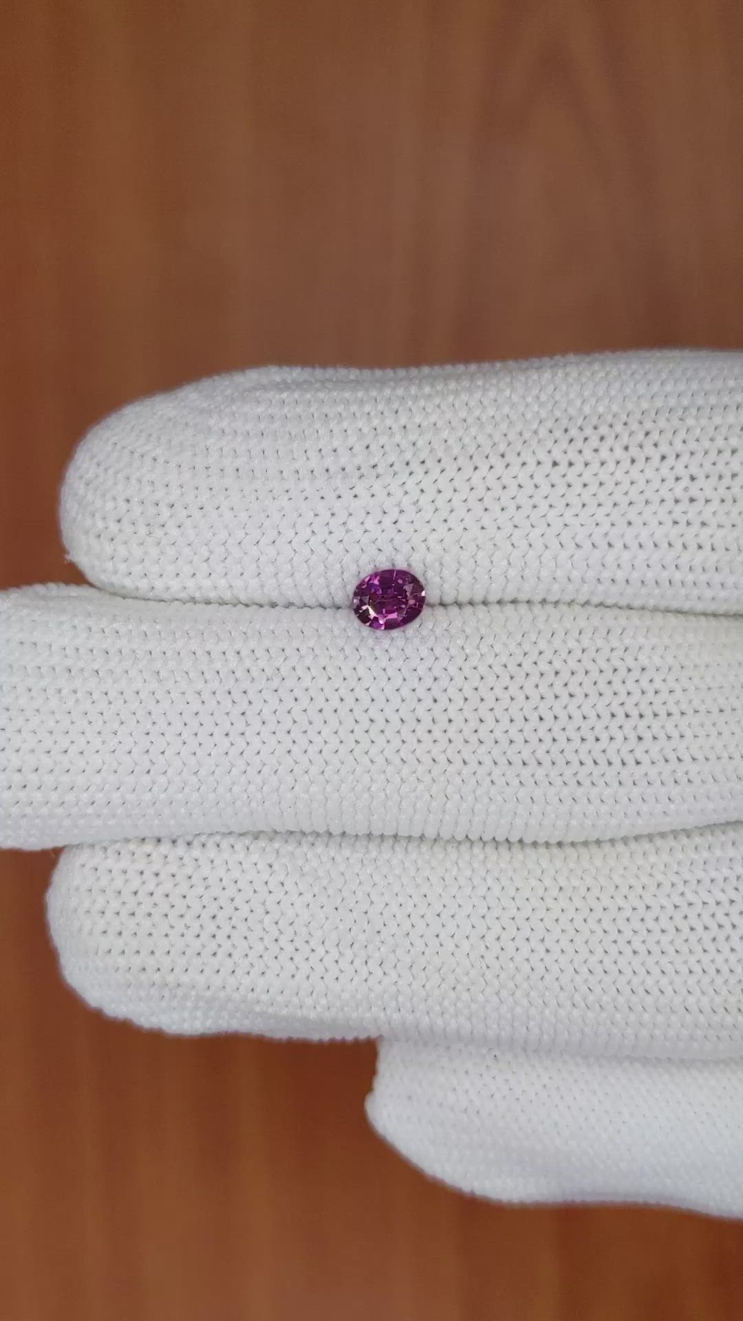 0.38 Ct. Purplish Pink Sapphire from Ceylon (Sri Lanka) Size Video