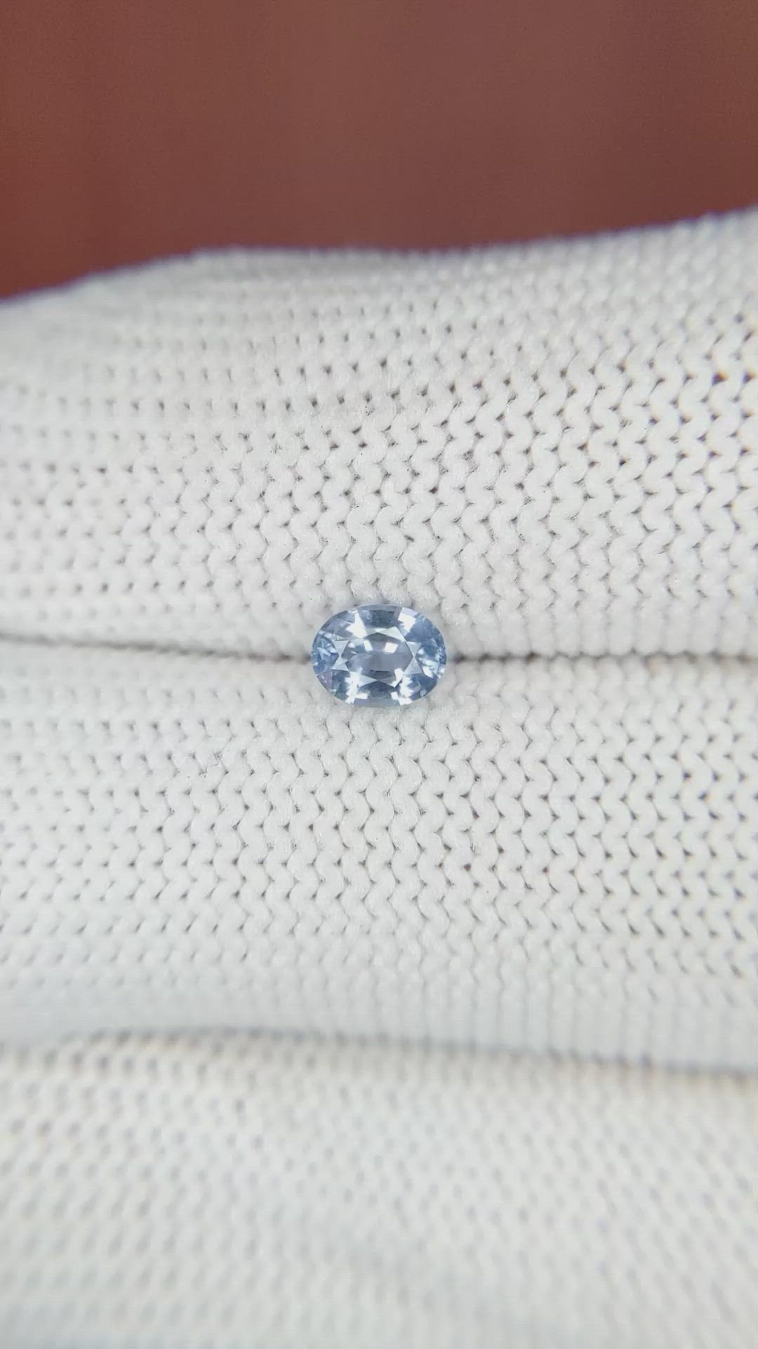 0.51 Ct. Blue Sapphire from Ceylon (Sri Lanka) Size Video