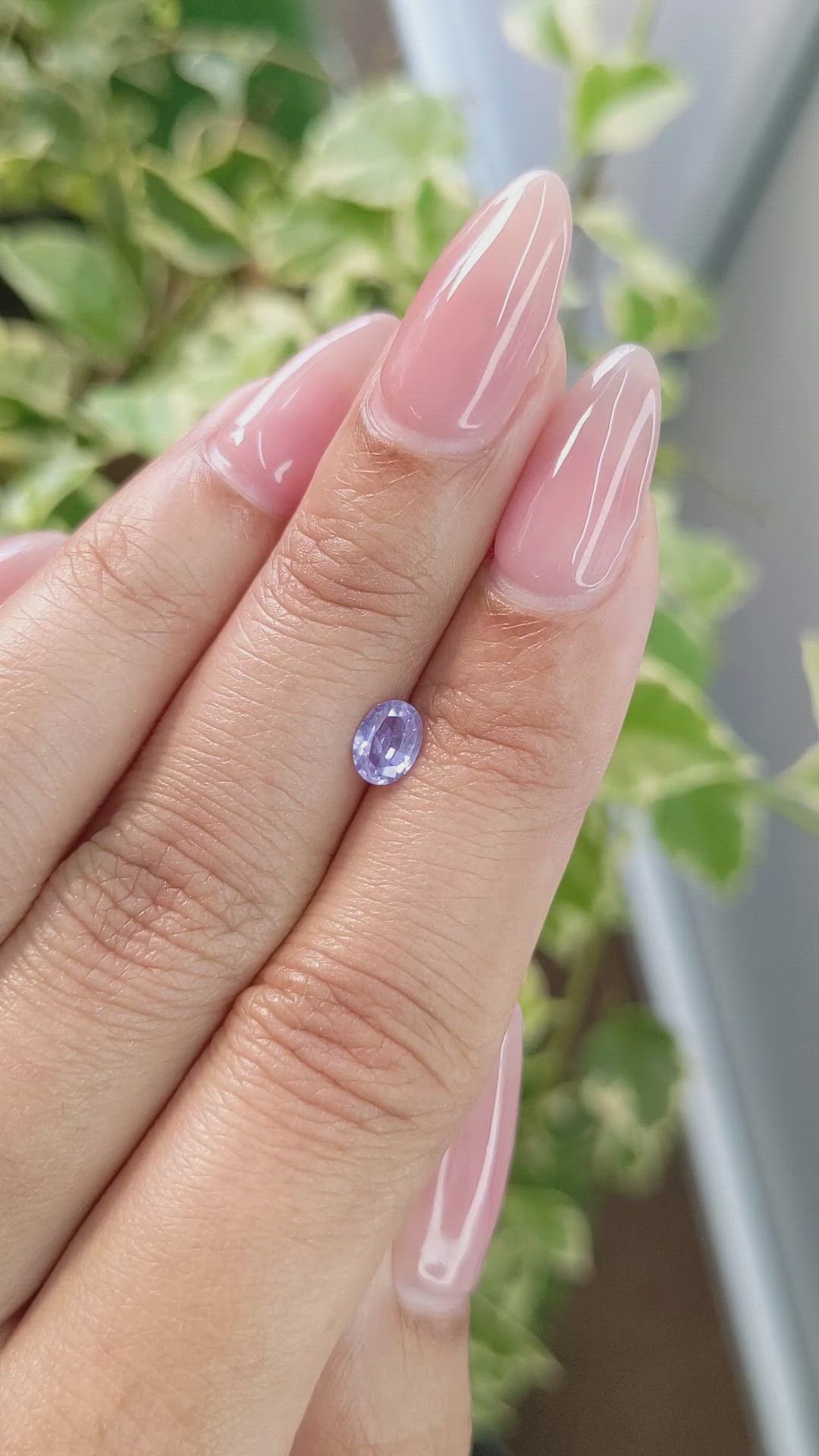 0.57 Ct. Purple Sapphire from Ceylon (Sri Lanka) Size Video