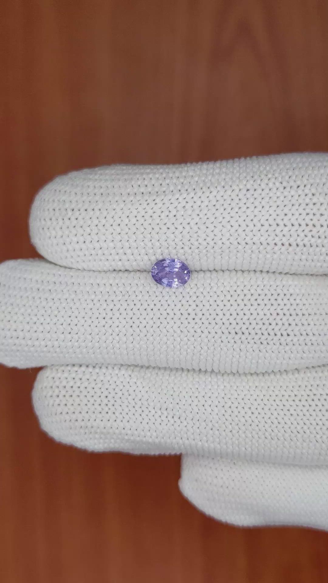 0.57 Ct. Purple Sapphire from Ceylon (Sri Lanka) Size Video