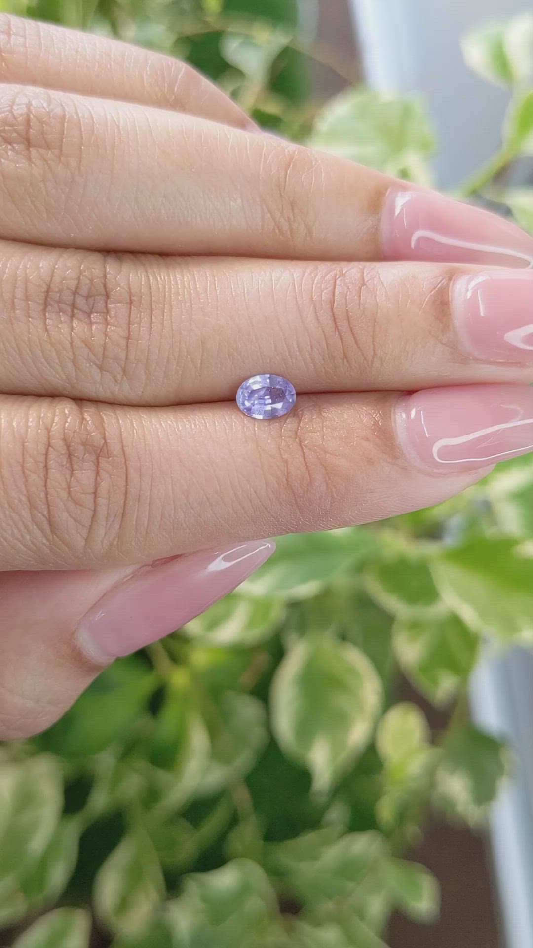 0.57 Ct. Purple Sapphire from Ceylon (Sri Lanka) Size Video