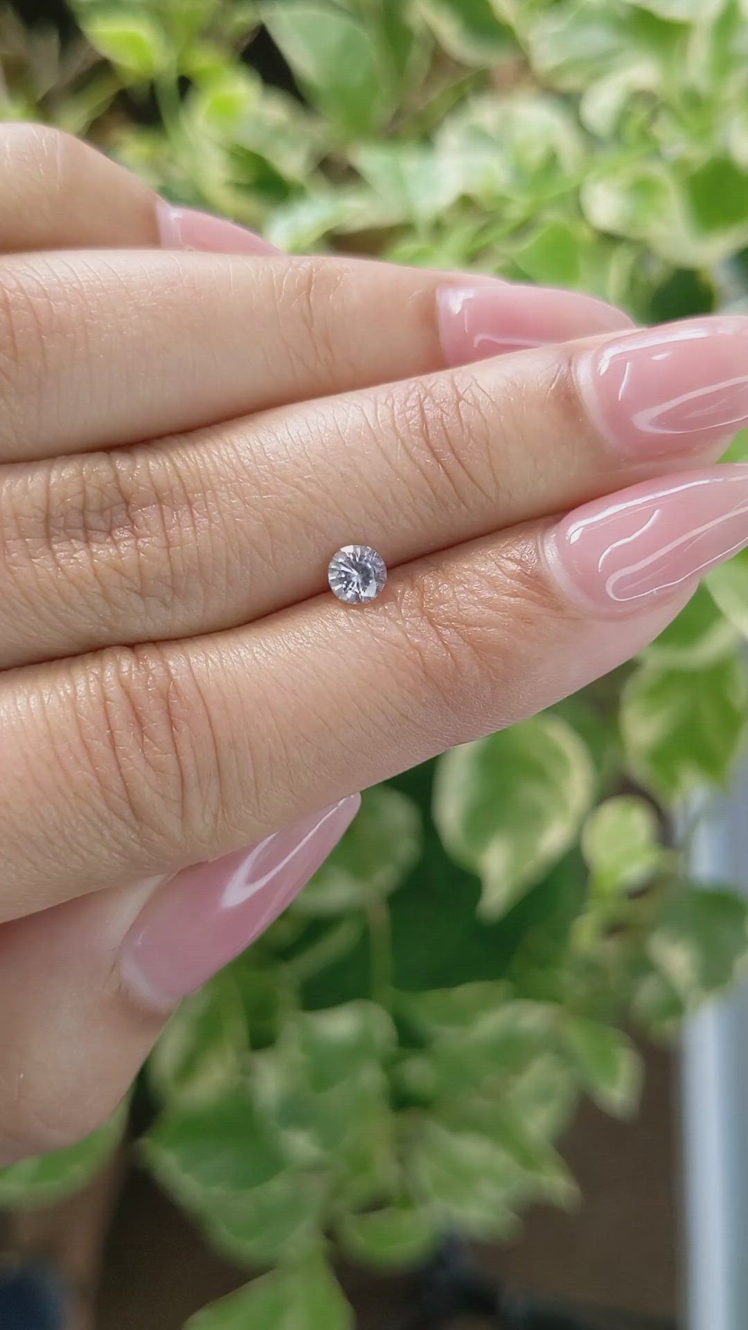 0.46 Ct. Peach Sapphire from Ceylon (Sri Lanka) Size Video