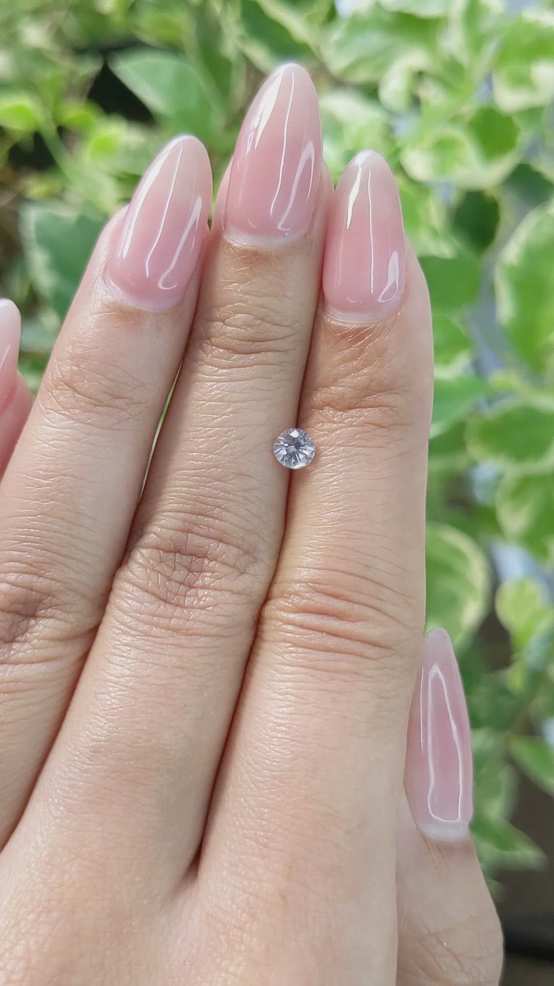 0.46 Ct. Peach Sapphire from Ceylon (Sri Lanka) Size Video