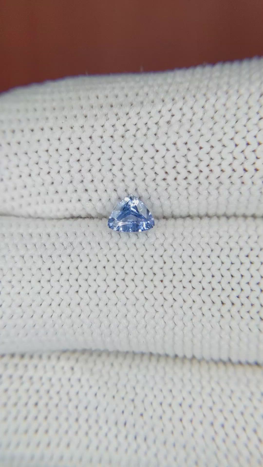 0.37 Ct. Blue Sapphire from Ceylon (Sri Lanka) Size Video