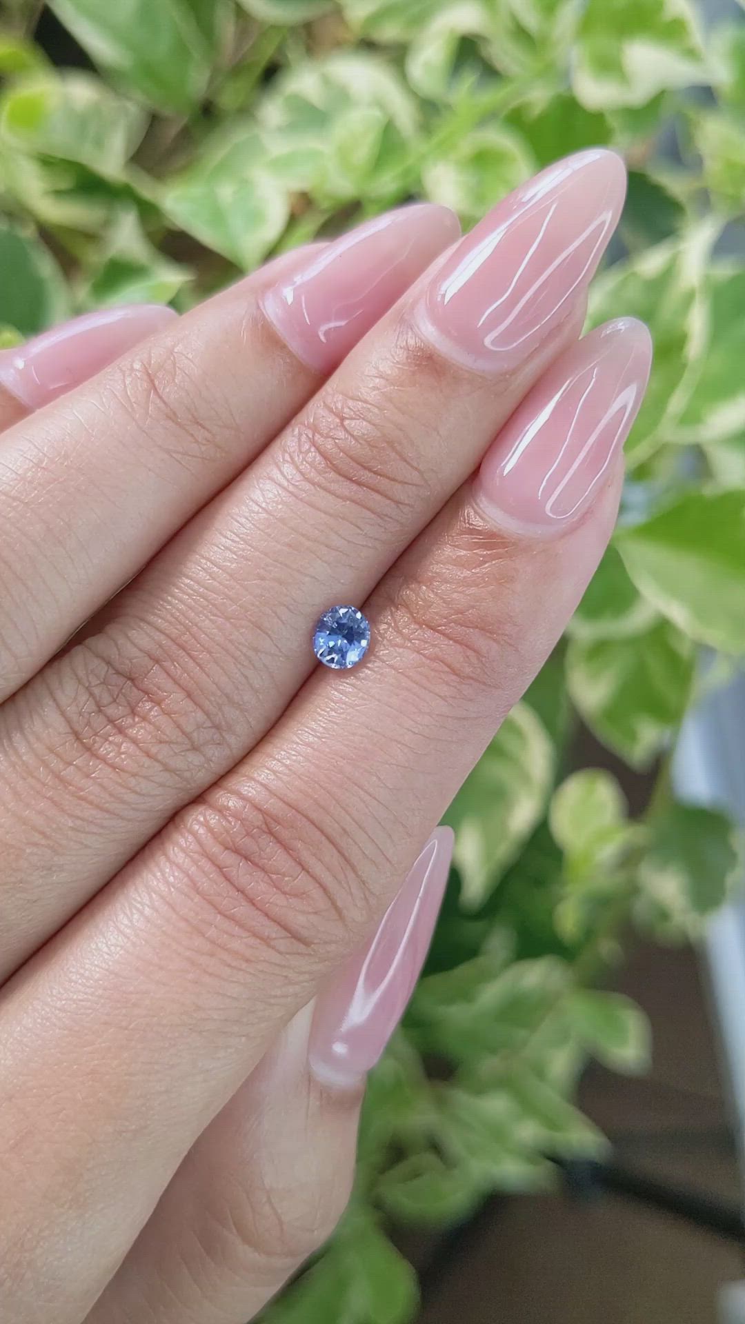 0.49 Ct. Blue Sapphire from Ceylon (Sri Lanka) Size Video
