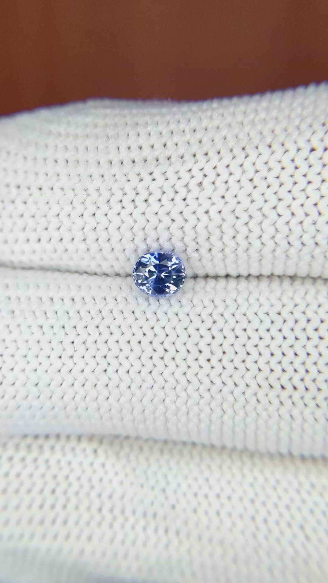 0.49 Ct. Blue Sapphire from Ceylon (Sri Lanka) Size Video