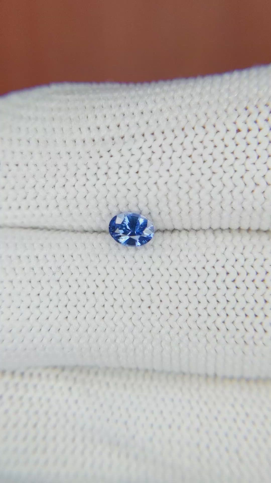 0.36 Ct. Blue Sapphire from Ceylon (Sri Lanka) Size Video
