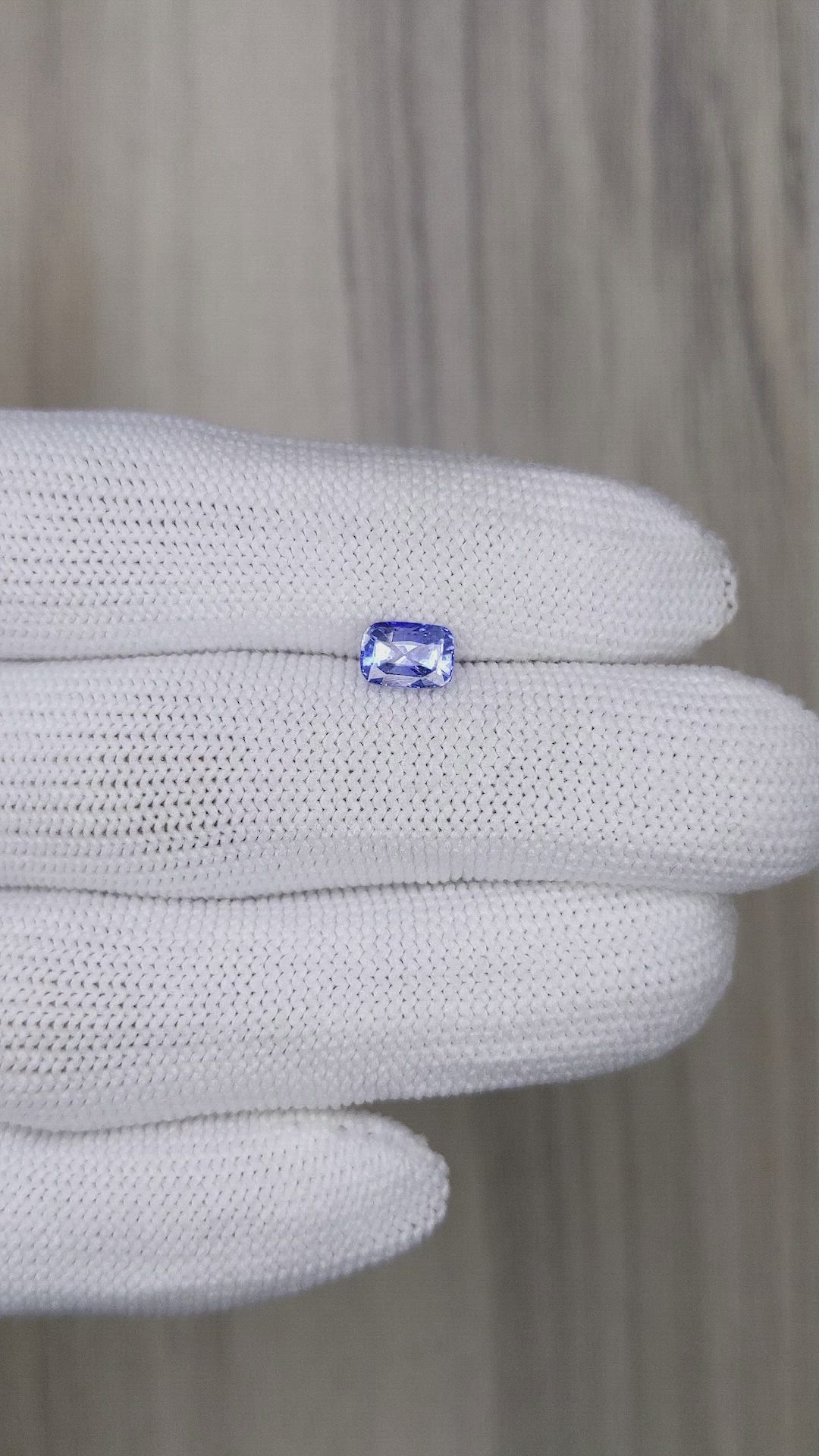 1.13 Ct. Blue Sapphire from Ceylon (Sri Lanka) Size Video