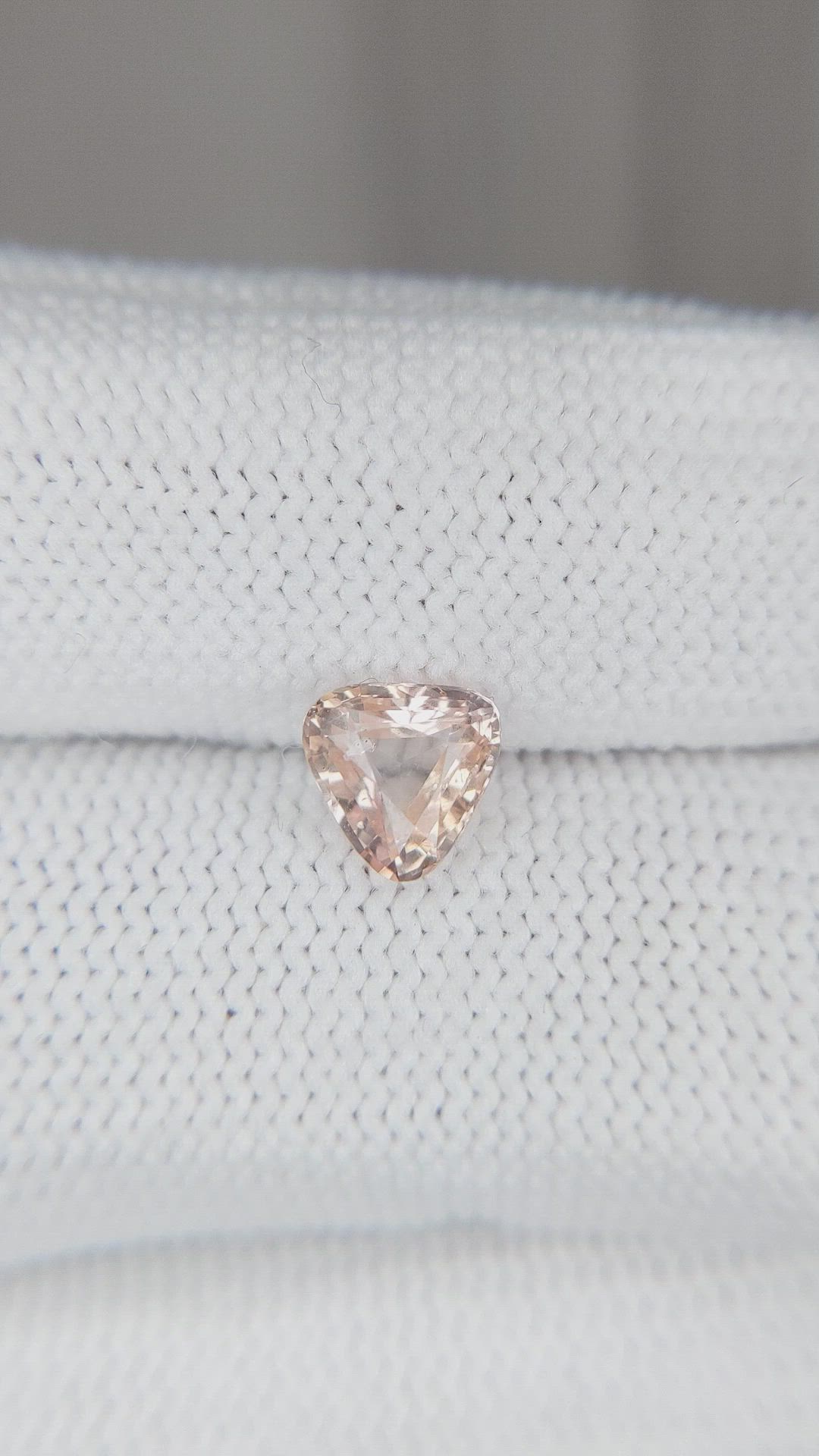 1.12 Ct. Peach Sapphire from Ceylon (Sri Lanka) Size Video