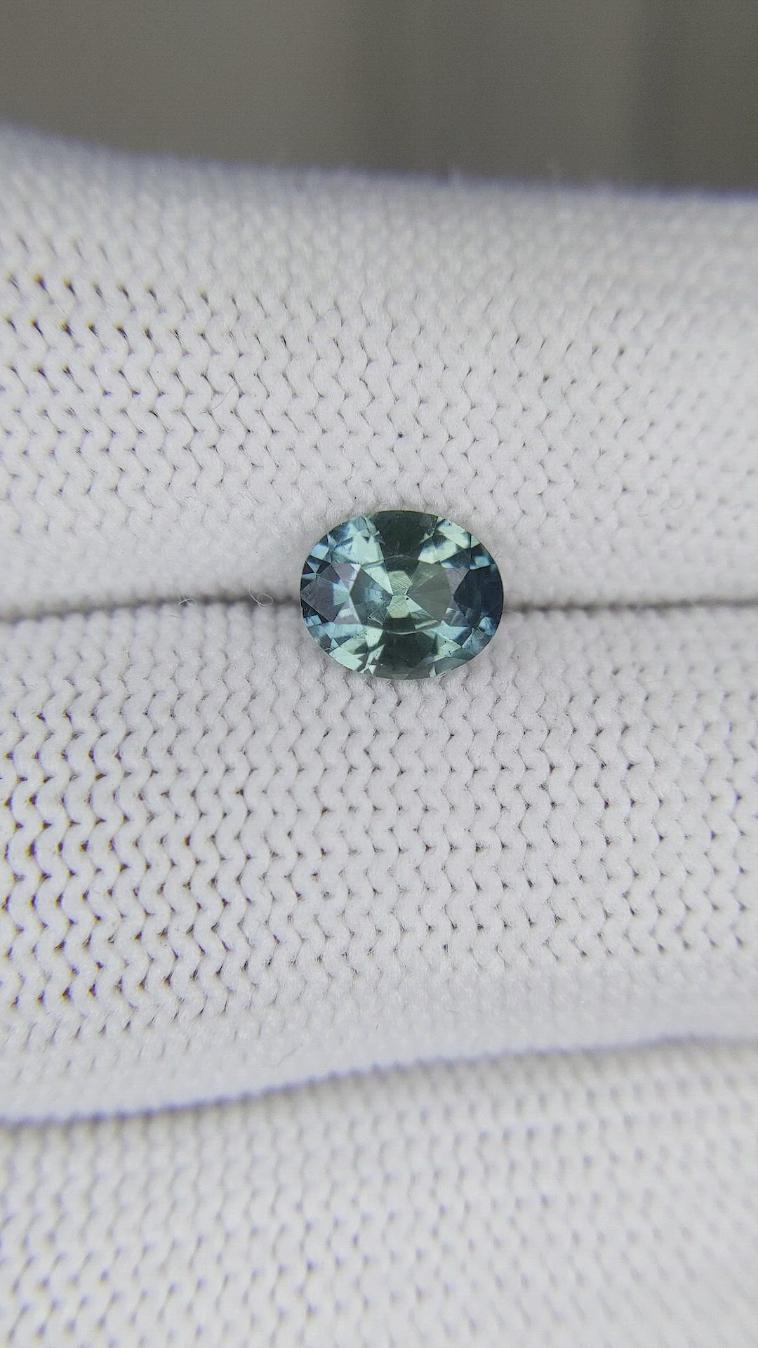 1.18 Ct. Greenish Blue Sapphire from Ceylon (Sri Lanka) Size Video