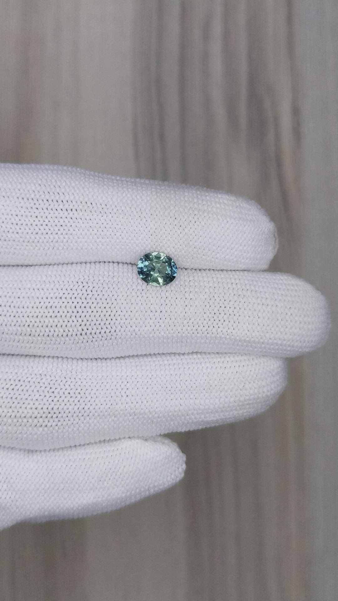 1.18 Ct. Greenish Blue Sapphire from Ceylon (Sri Lanka) Size Video