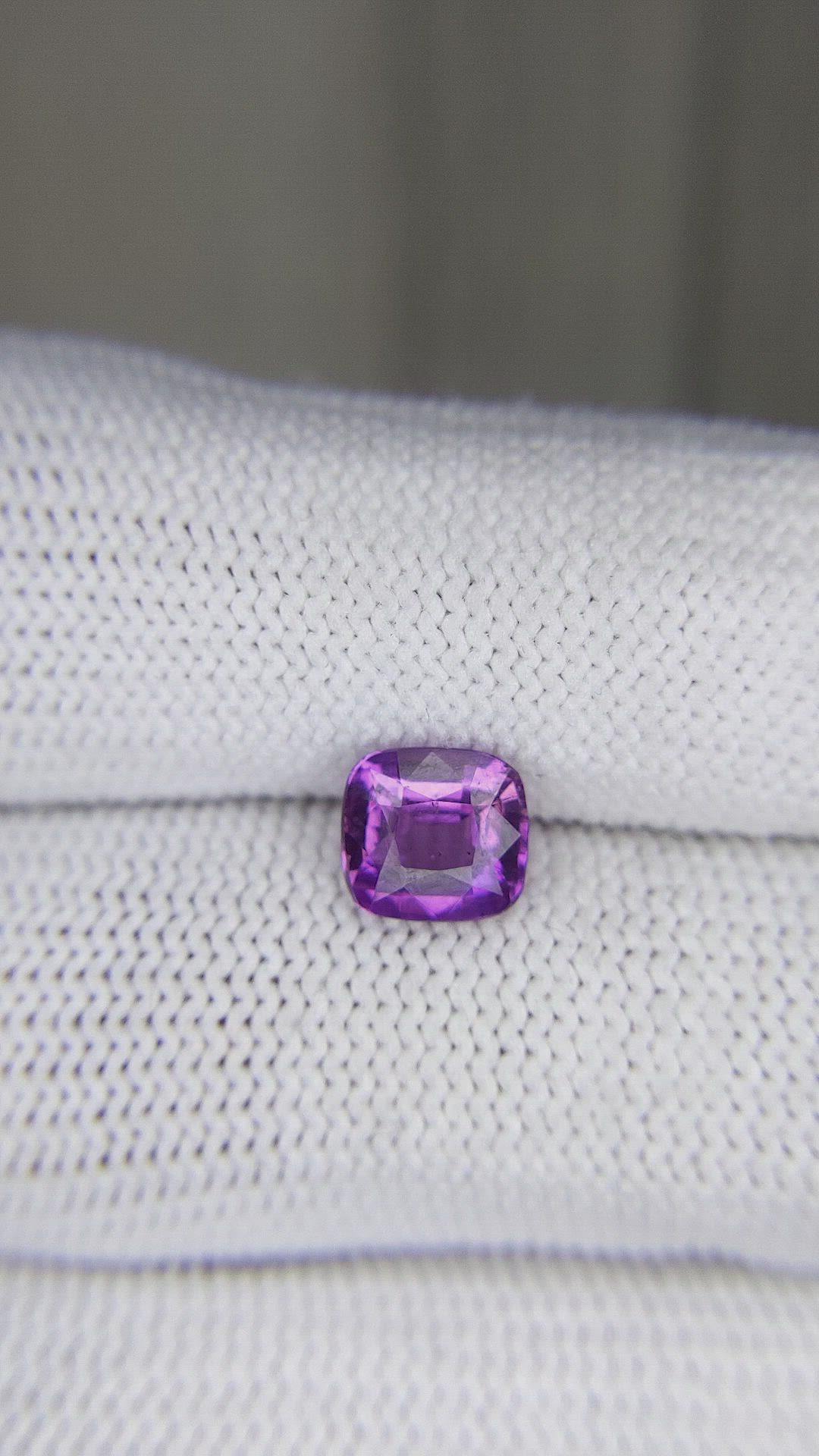1.63 Ct. Purple Sapphire from Ceylon (Sri Lanka) Size Video