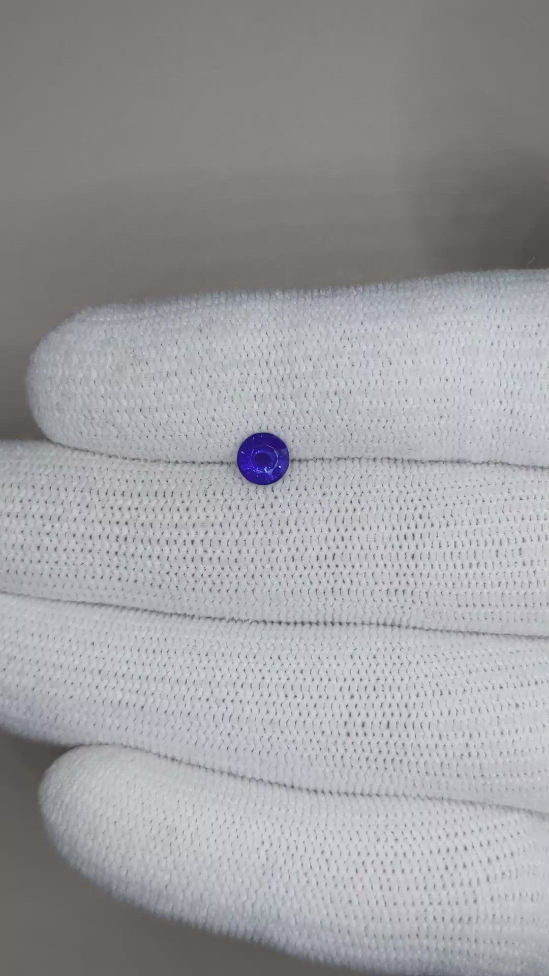 0.55 Ct. Blue Sapphire from Ceylon (Sri Lanka) Size Video
