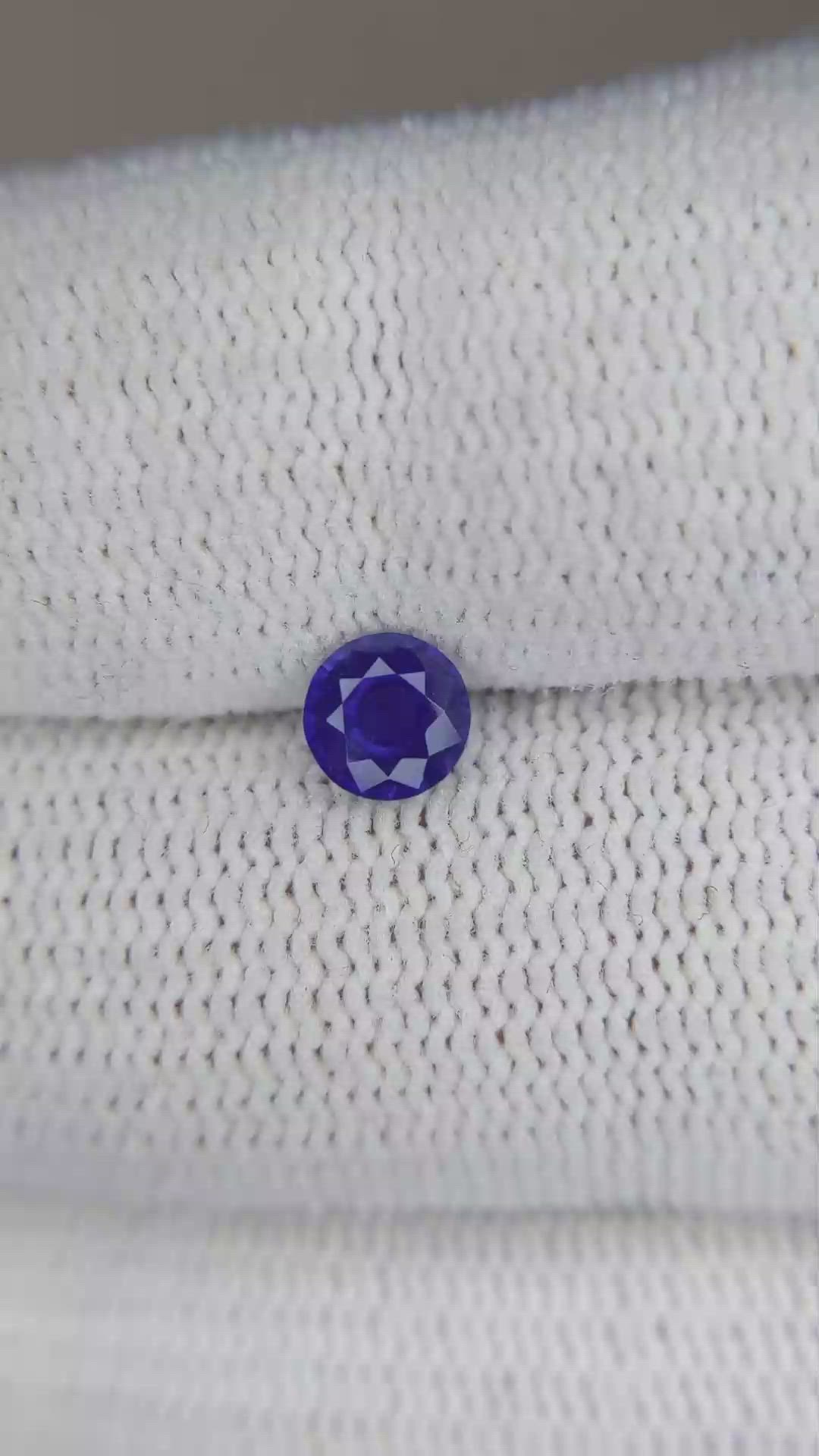 0.55 Ct. Blue Sapphire from Ceylon (Sri Lanka) Size Video