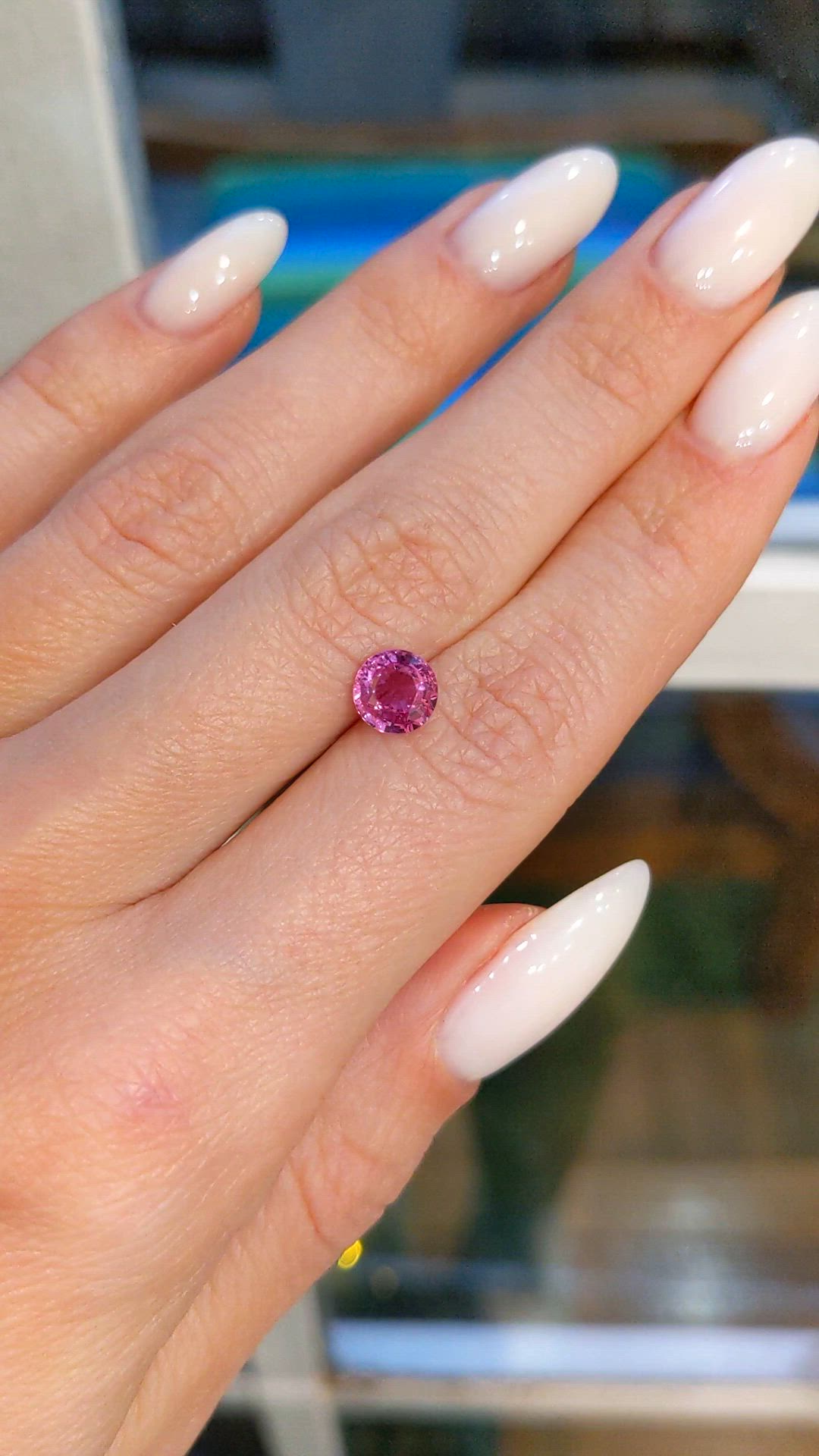 1.23 Ct. Pink Sapphire from Ceylon (Sri Lanka) Size Video