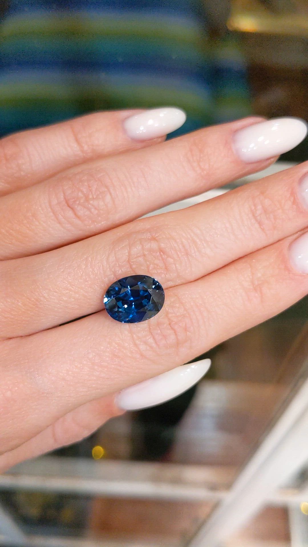 6.62 Ct. Blue Sapphire from Ceylon (Sri Lanka) Size Video