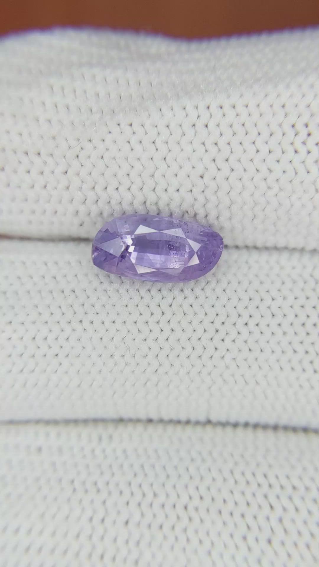 2.58 Ct. Purple Sapphire from Ceylon (Sri Lanka) Size Video
