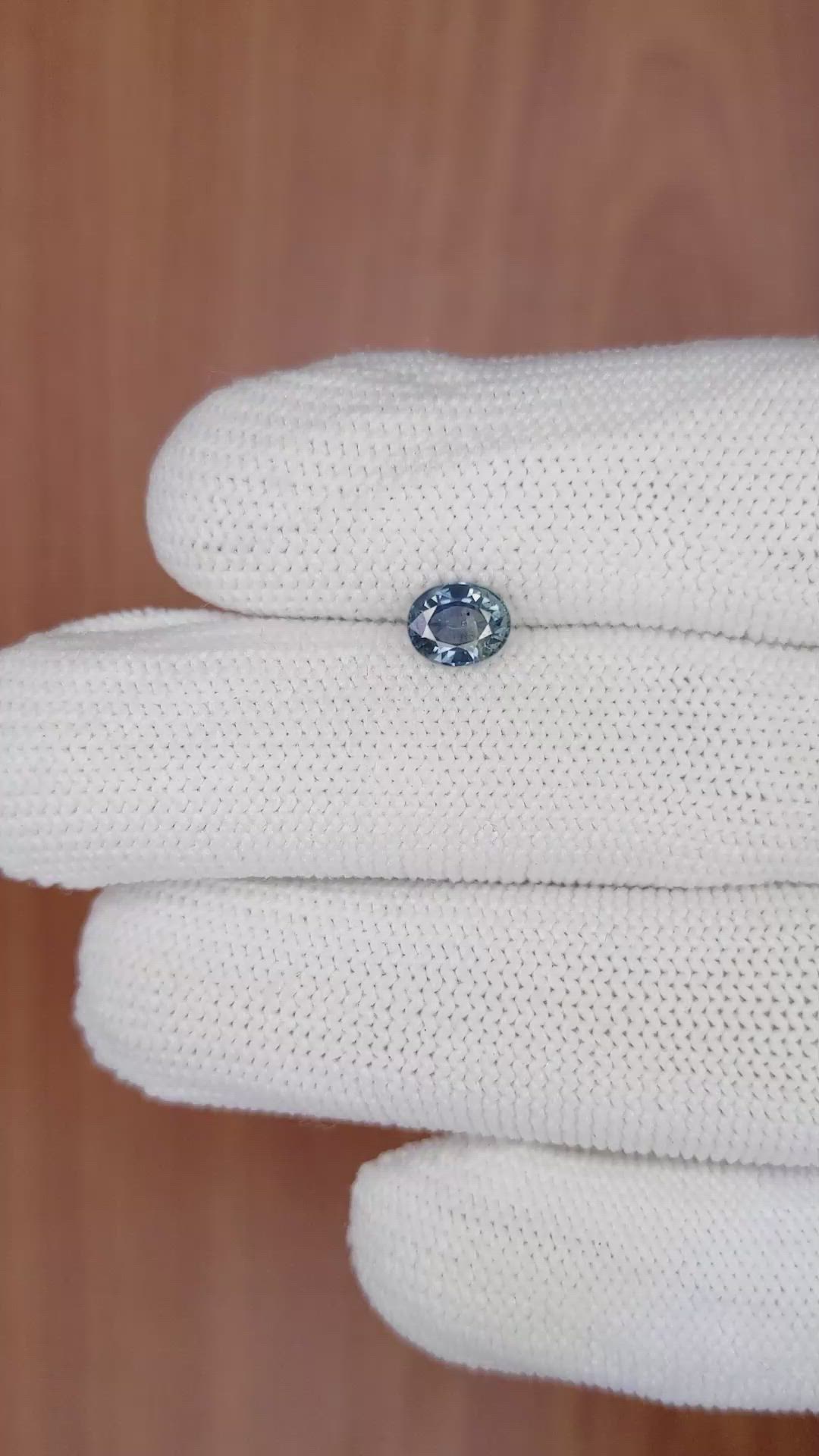 0.96 Ct. Greenish Blue Sapphire from Ceylon (Sri Lanka) Size Video
