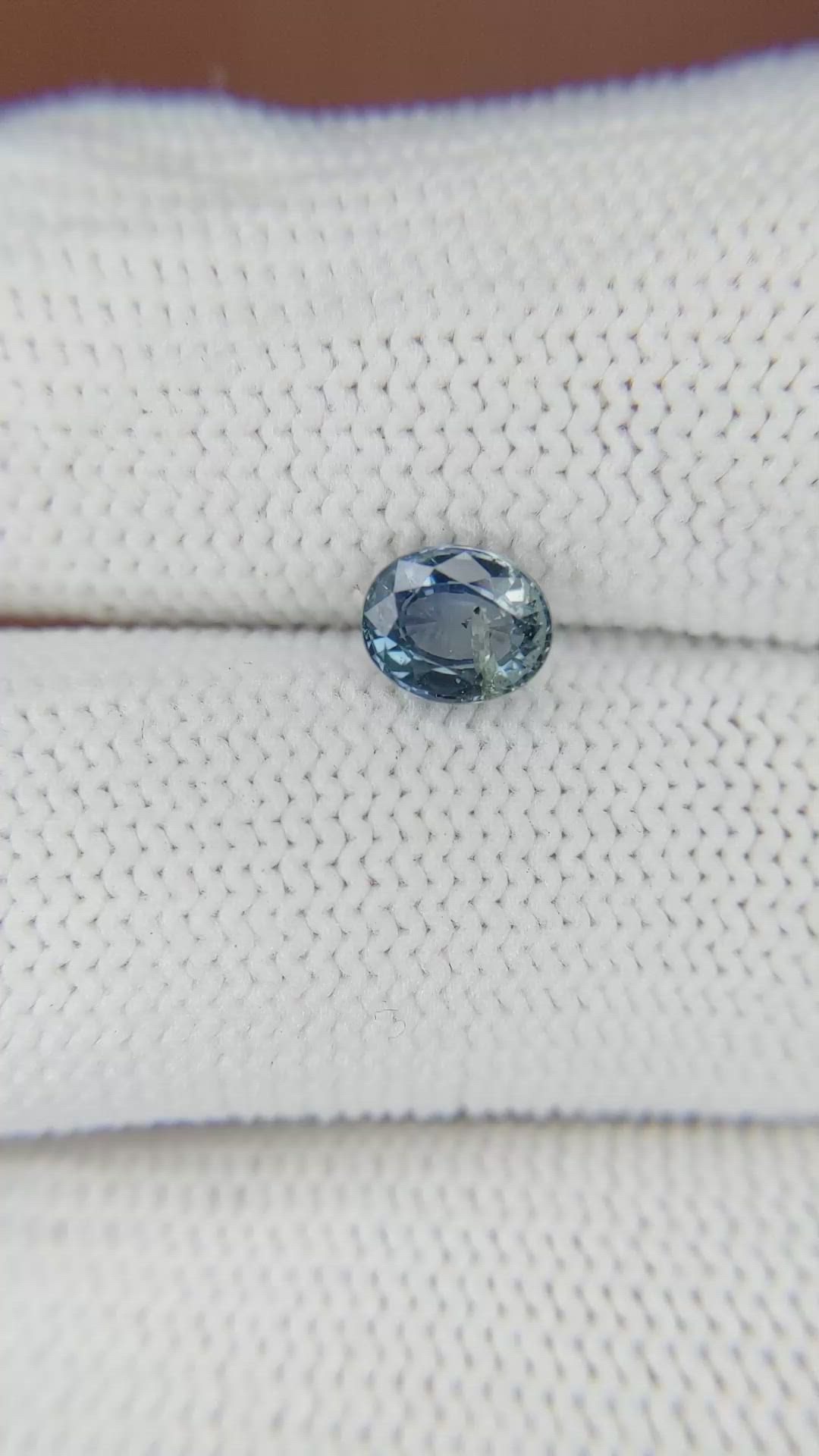 0.96 Ct. Greenish Blue Sapphire from Ceylon (Sri Lanka) Size Video