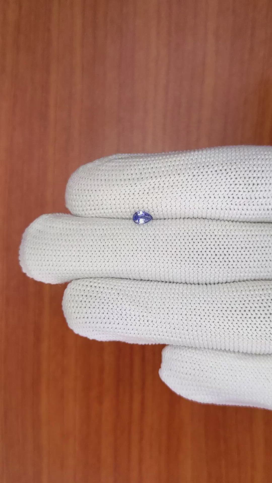 0.23 Ct. Blue Sapphire from Ceylon (Sri Lanka) Size Video