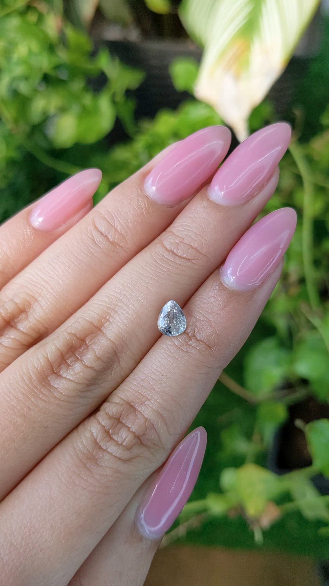 1.20 Ct. White Sapphire from Ceylon (Sri Lanka) Size Video