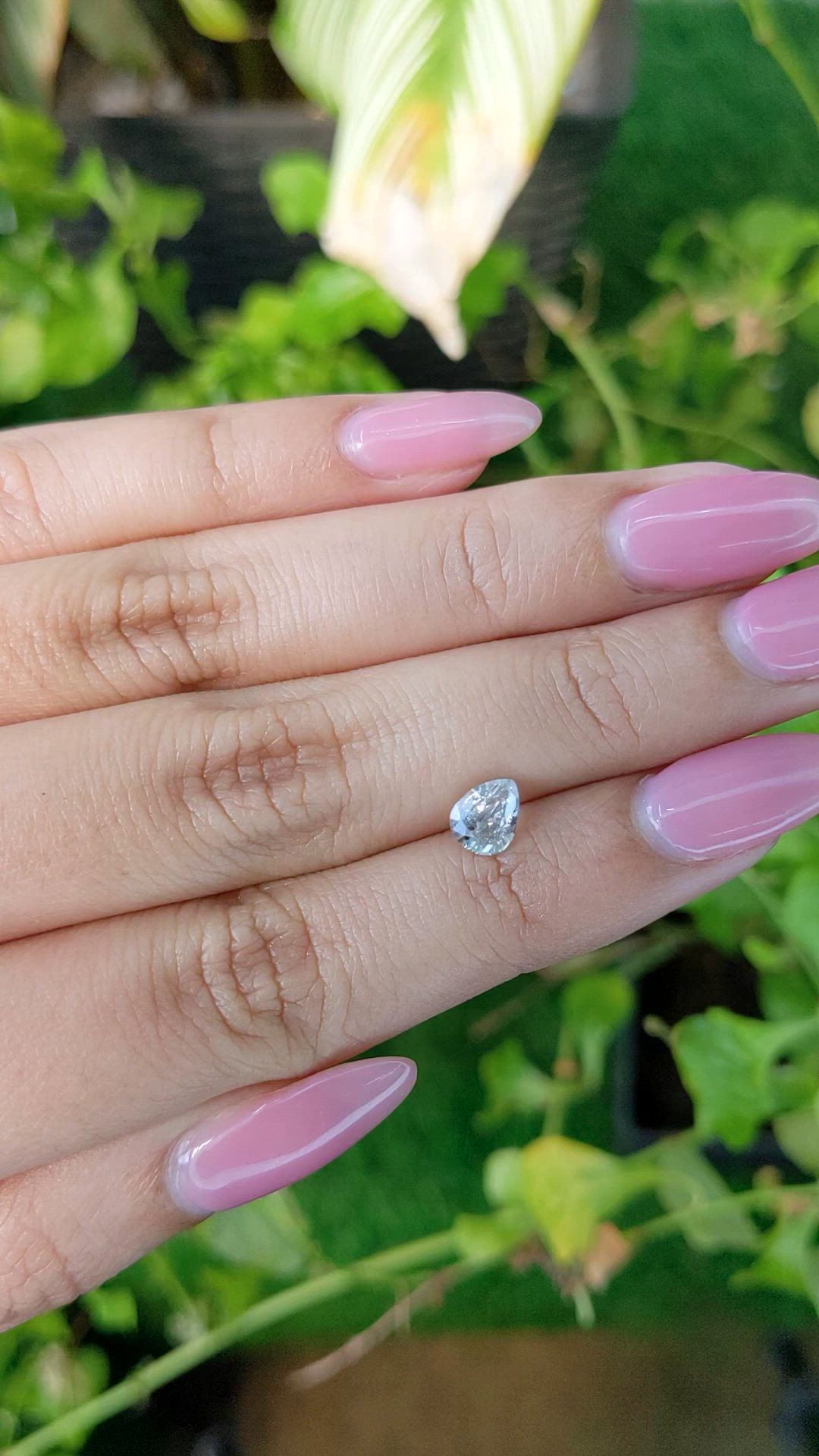1.20 Ct. White Sapphire from Ceylon (Sri Lanka) Size Video