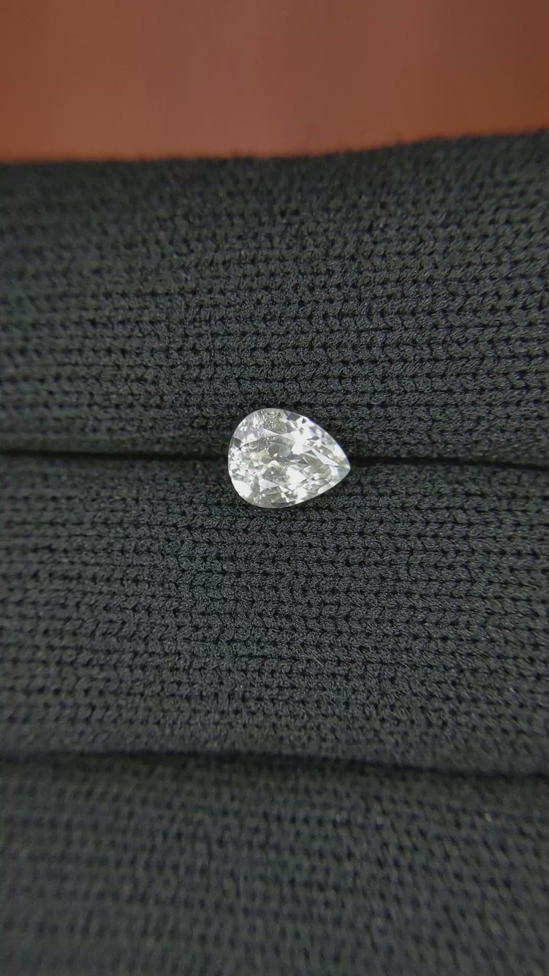 1.20 Ct. White Sapphire from Ceylon (Sri Lanka) Size Video