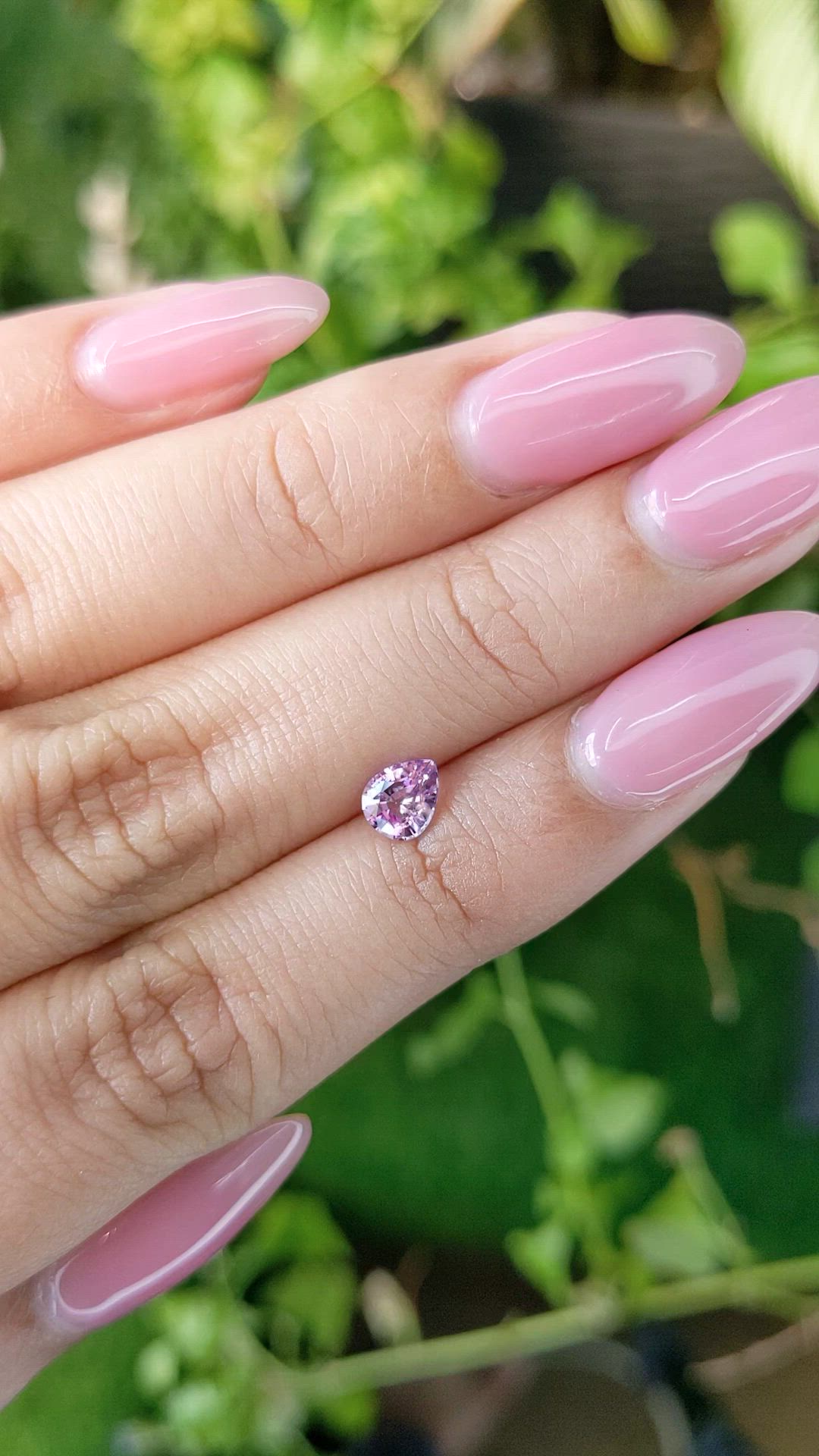 0.61 Ct. Purplish Pink Sapphire from Ceylon (Sri Lanka) Size Video