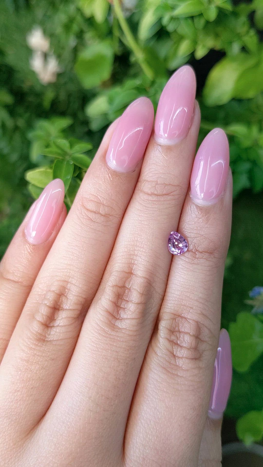 0.61 Ct. Purplish Pink Sapphire from Ceylon (Sri Lanka) Size Video