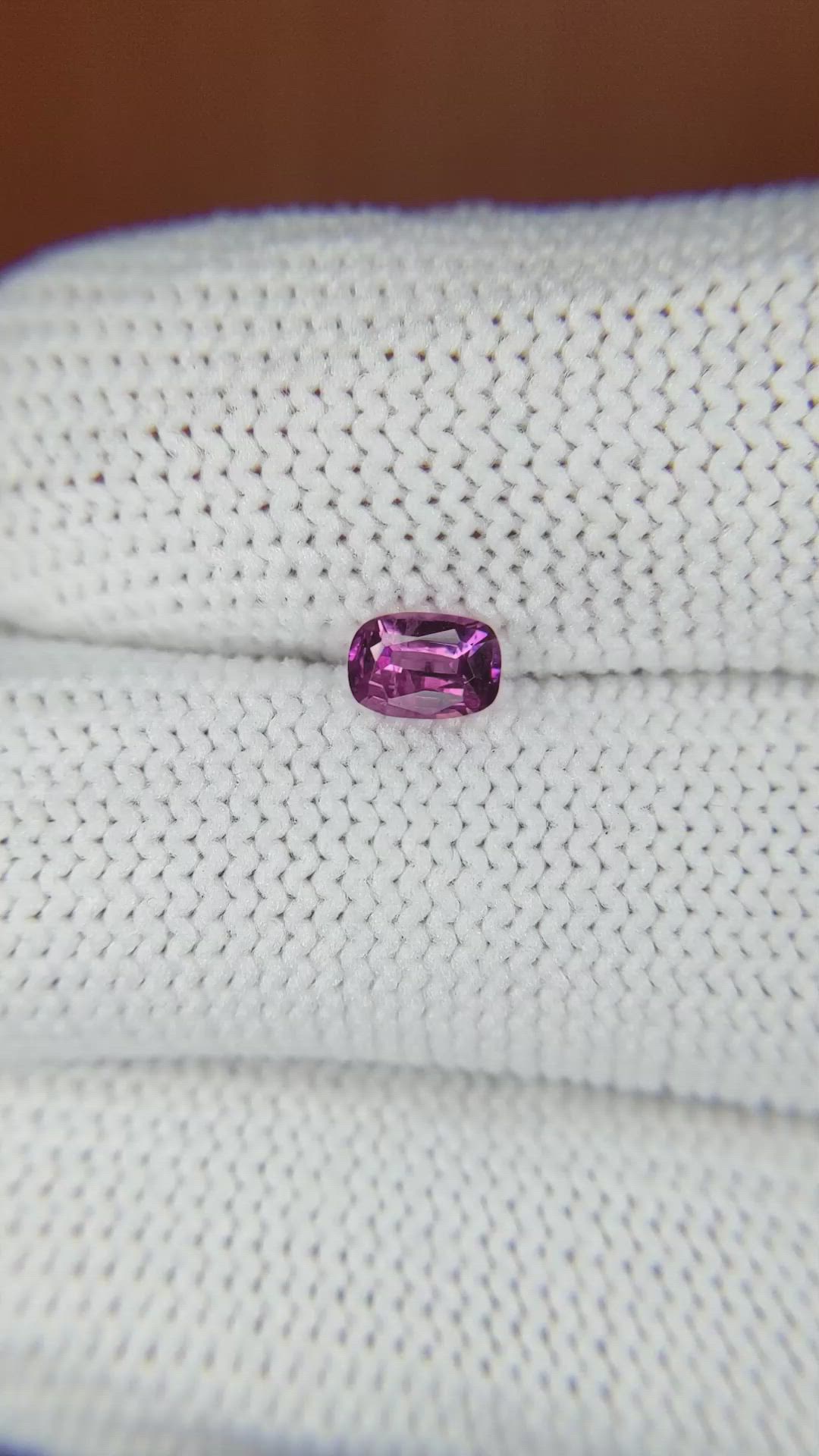 0.49 Ct. Purplish Pink Sapphire from Ceylon (Sri Lanka) Size Video