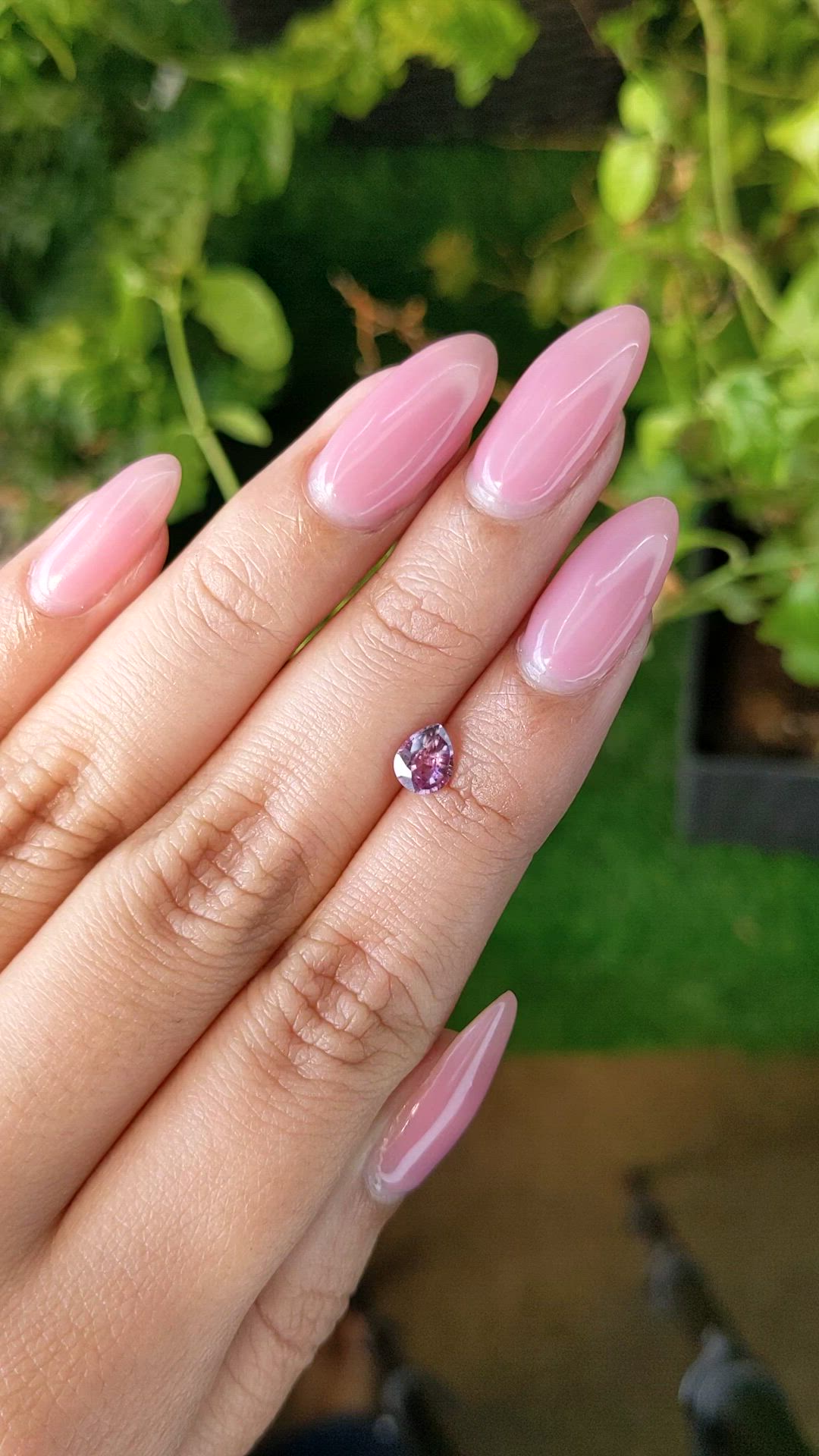 0.71 Ct. Pink Sapphire from Ceylon (Sri Lanka) Size Video