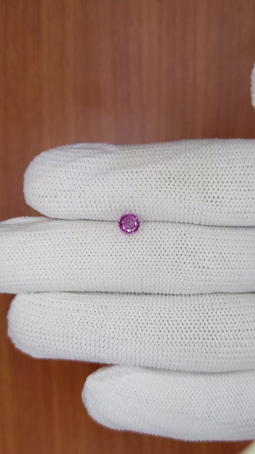 0.48 Ct. Pink Sapphire from Ceylon (Sri Lanka) Size Video