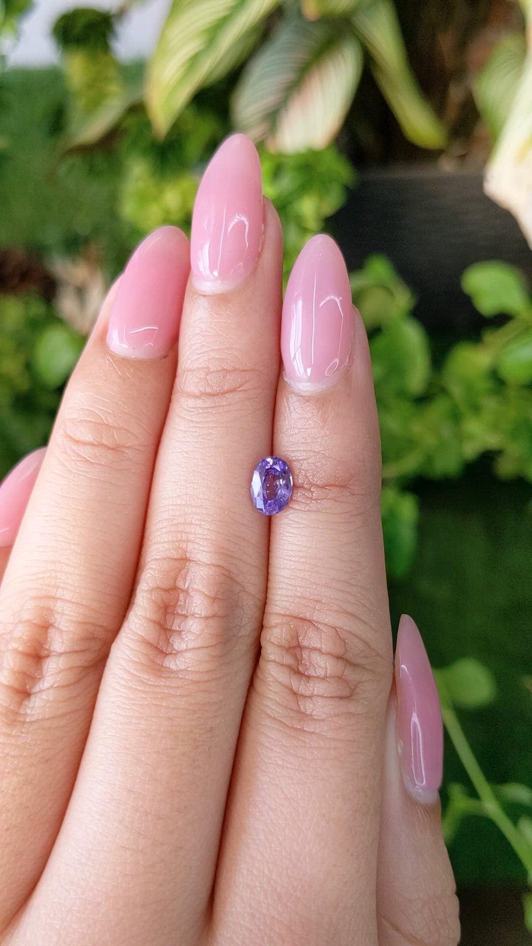 0.87 Ct. Purple Sapphire from Ceylon (Sri Lanka) Size Video