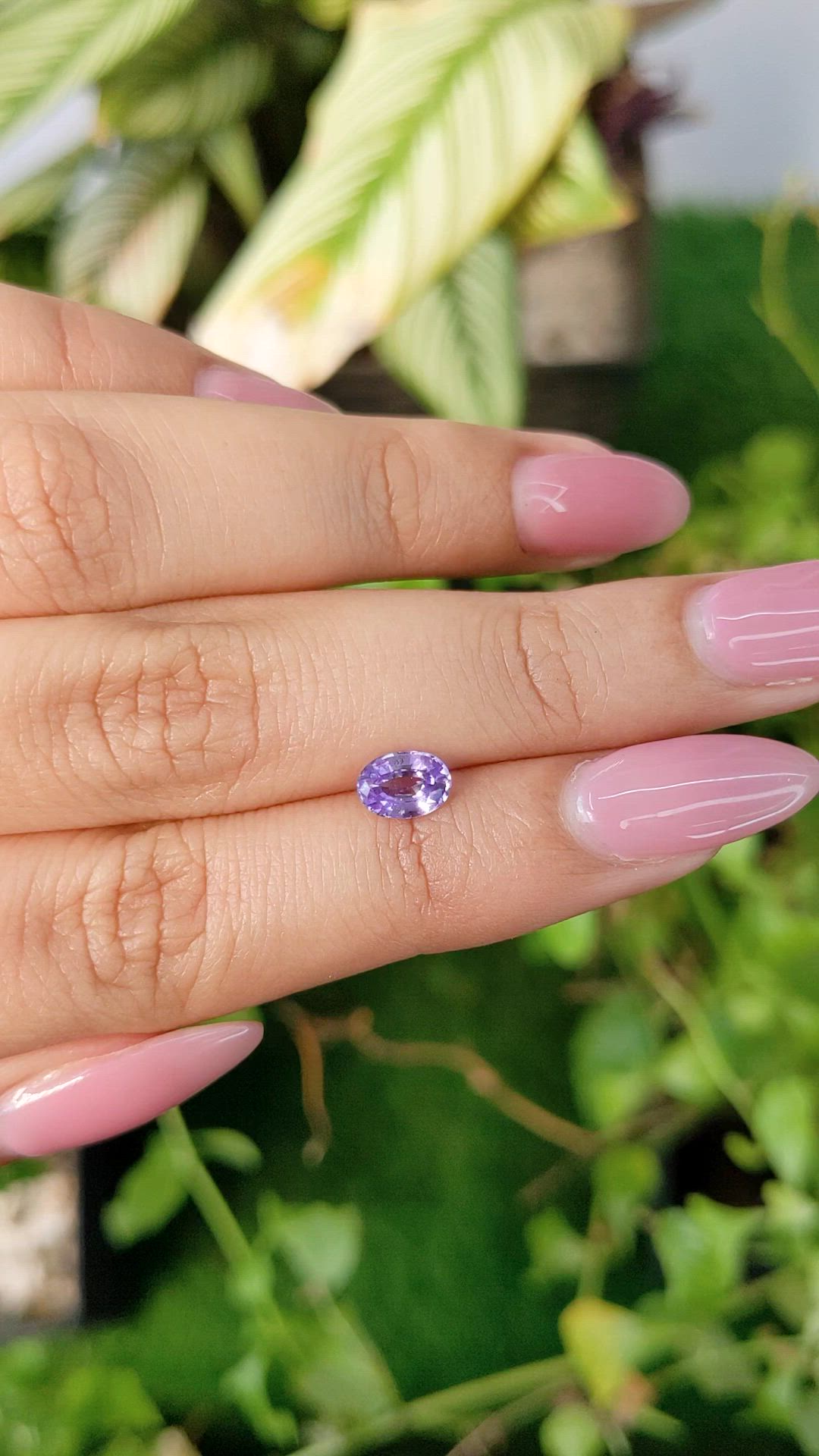 0.87 Ct. Purple Sapphire from Ceylon (Sri Lanka) Size Video