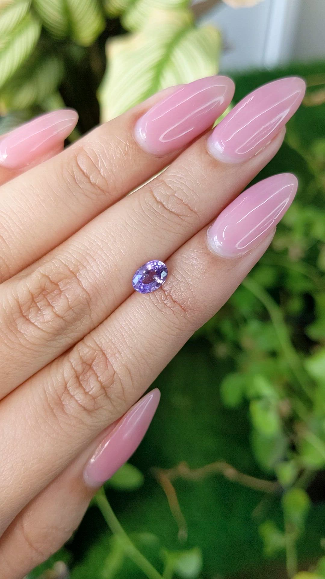 0.87 Ct. Purple Sapphire from Ceylon (Sri Lanka) Size Video