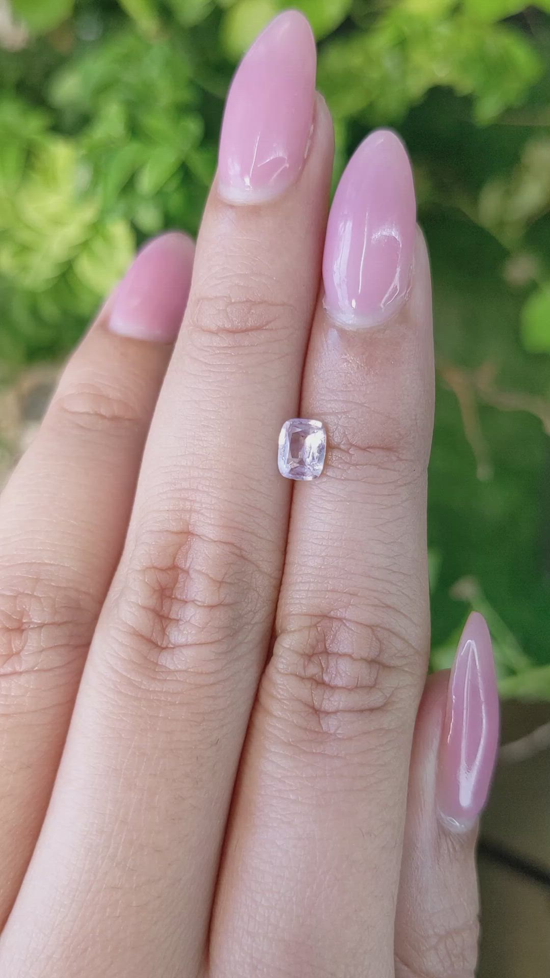 0.63 Ct. Pink Sapphire from Ceylon (Sri Lanka) Size Video